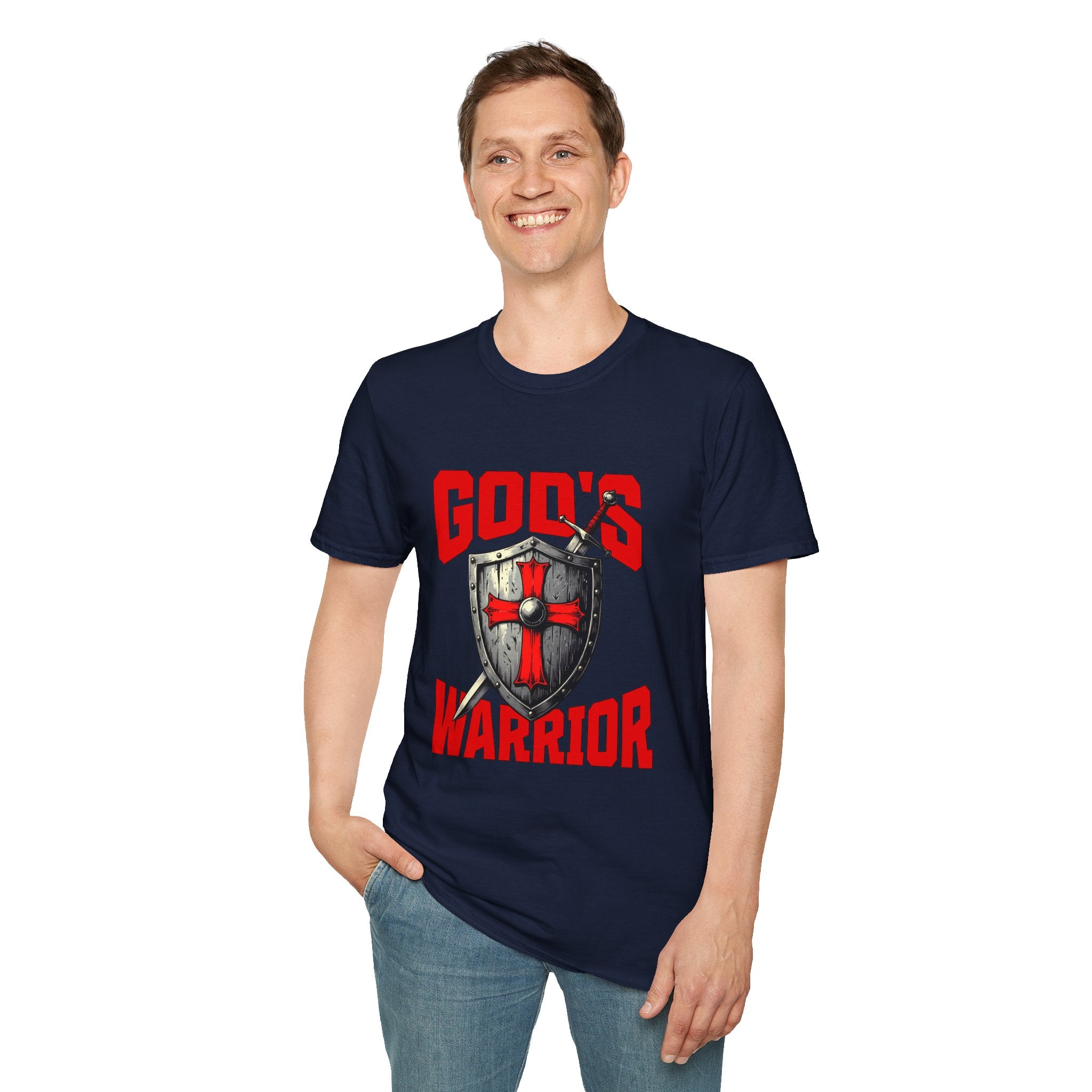 Copy of Gods Warrior Red Text-T-Shirt