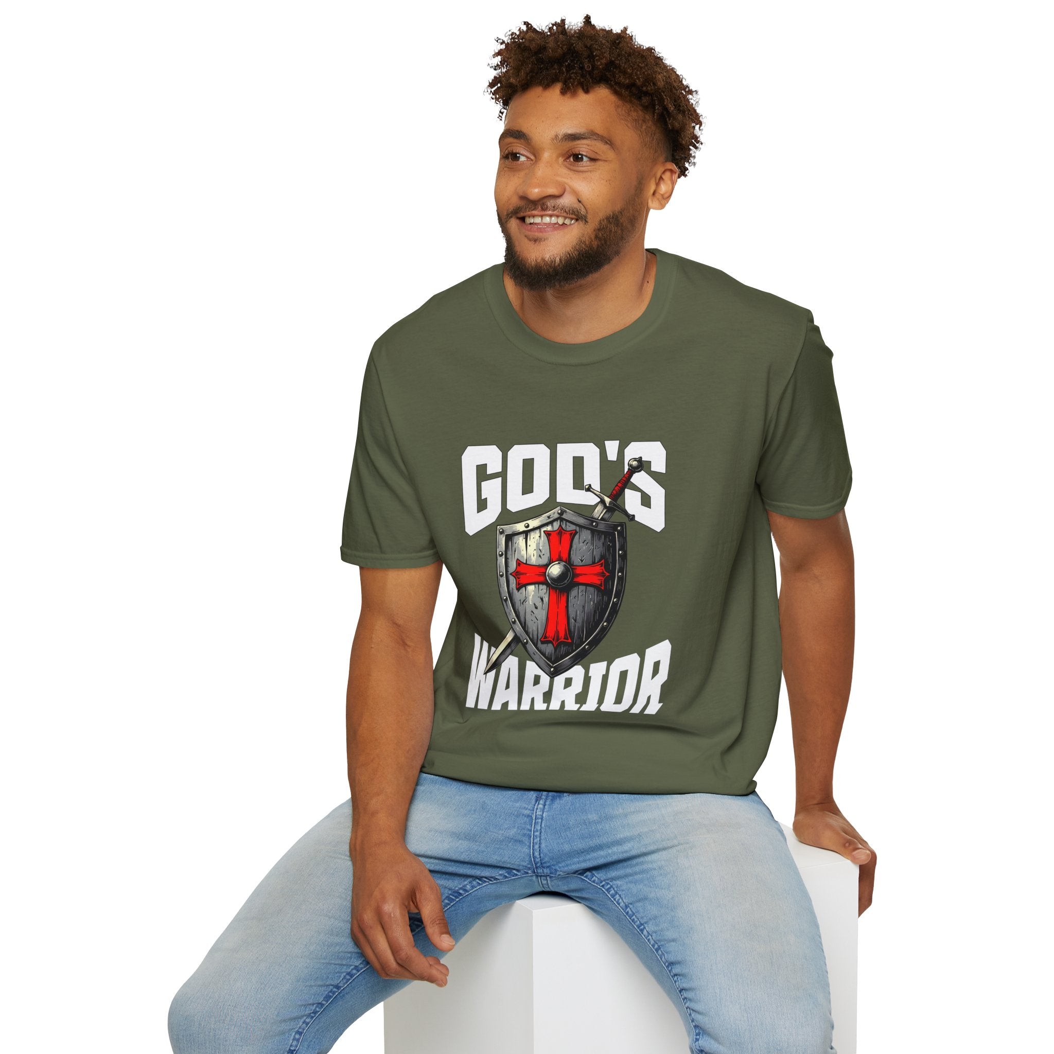 Copy of Copy of Gods Warrior White Text-T-Shirt
