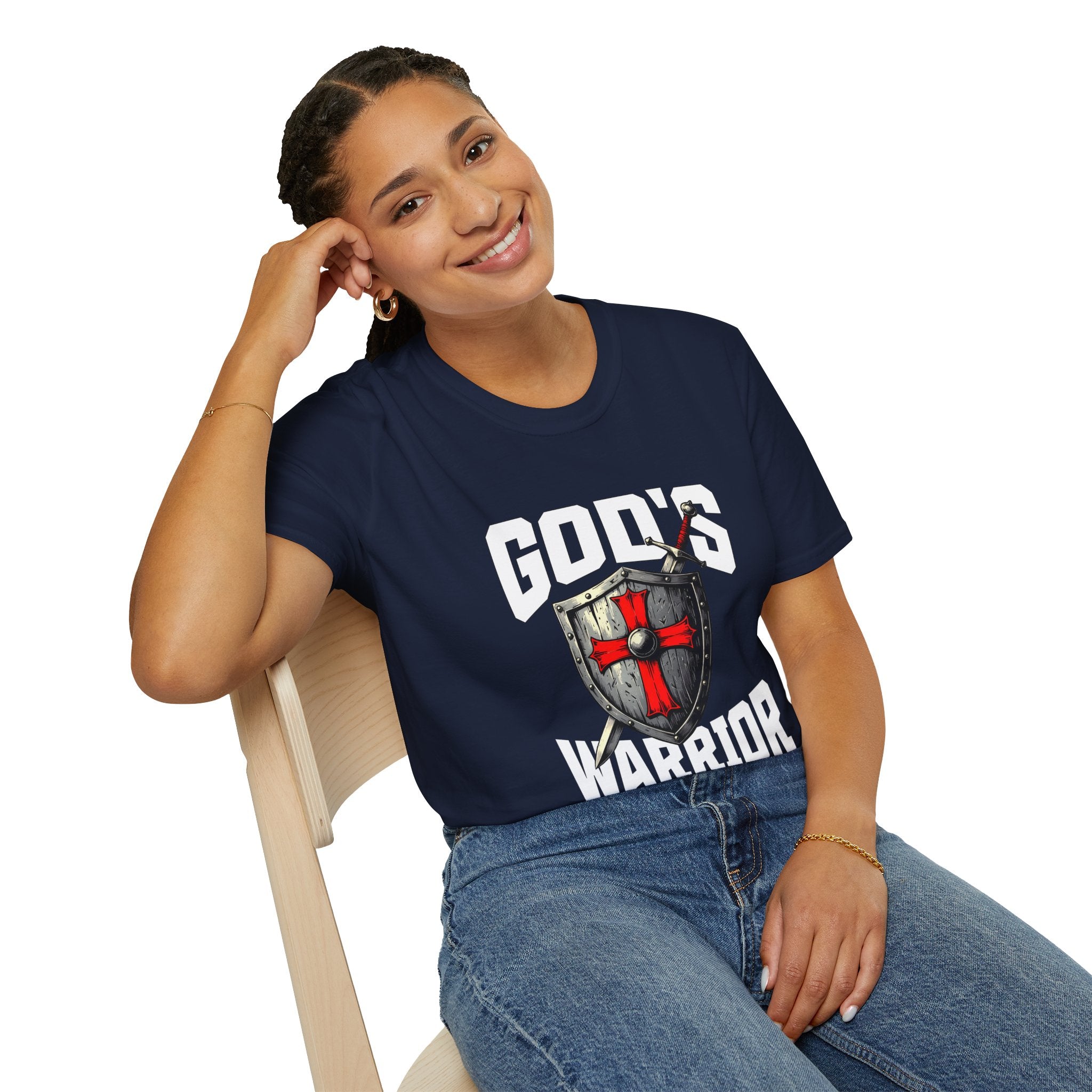 Copy of Copy of Gods Warrior White Text-T-Shirt