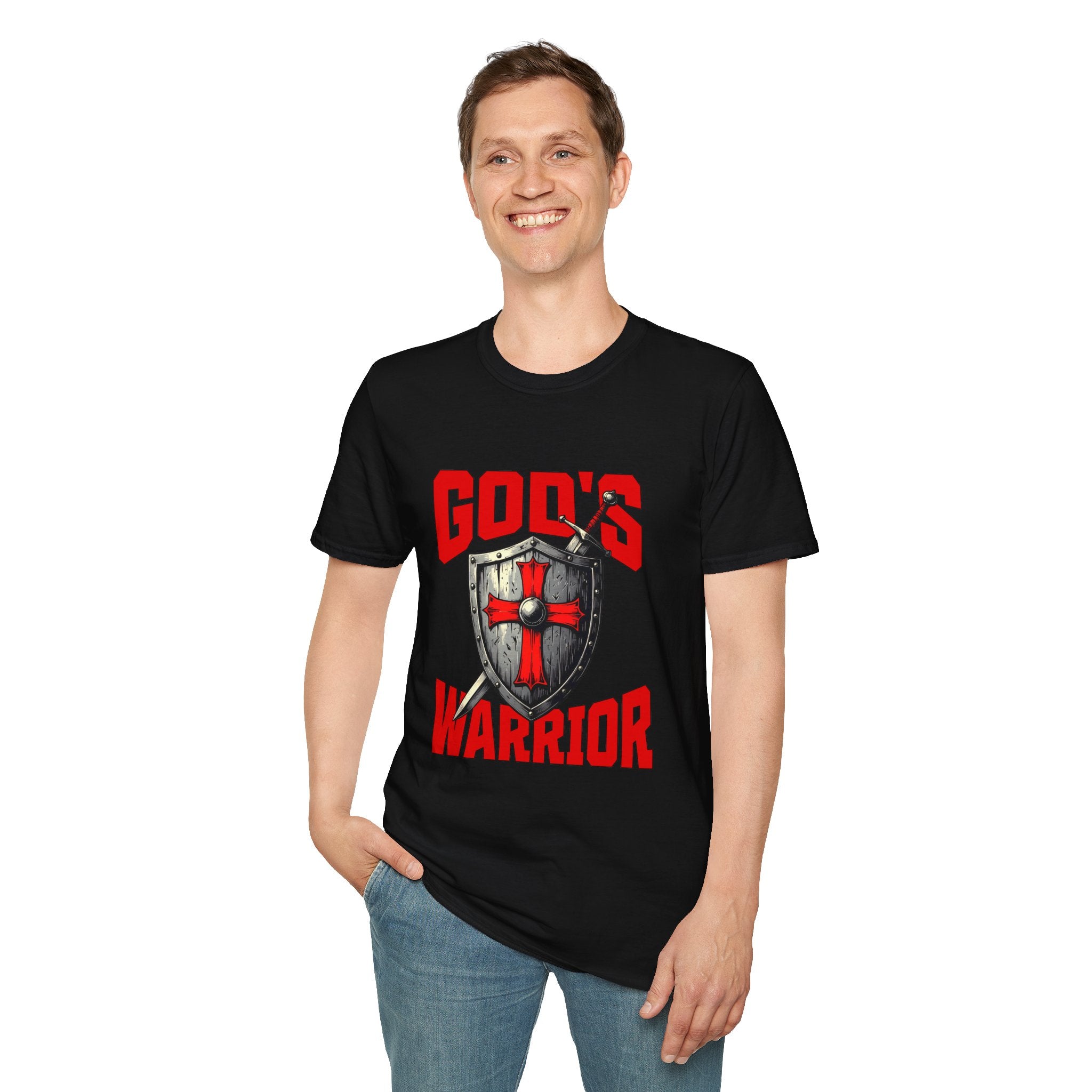 Copy of Gods Warrior Red Text-T-Shirt