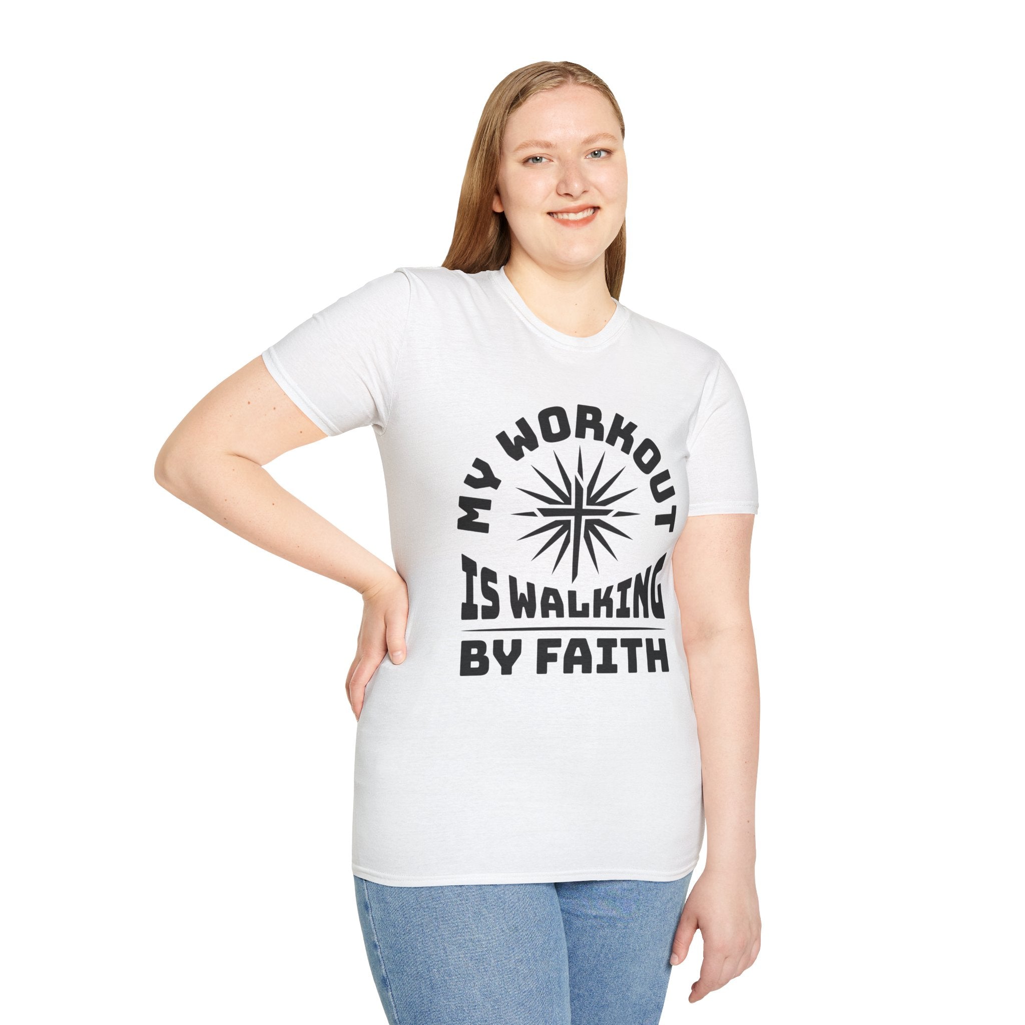 My Workout Is Walking By Faith-T-Shirt