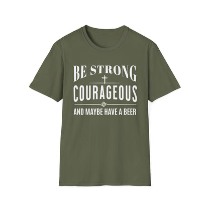 Green t-shirt with motivational text on a white background