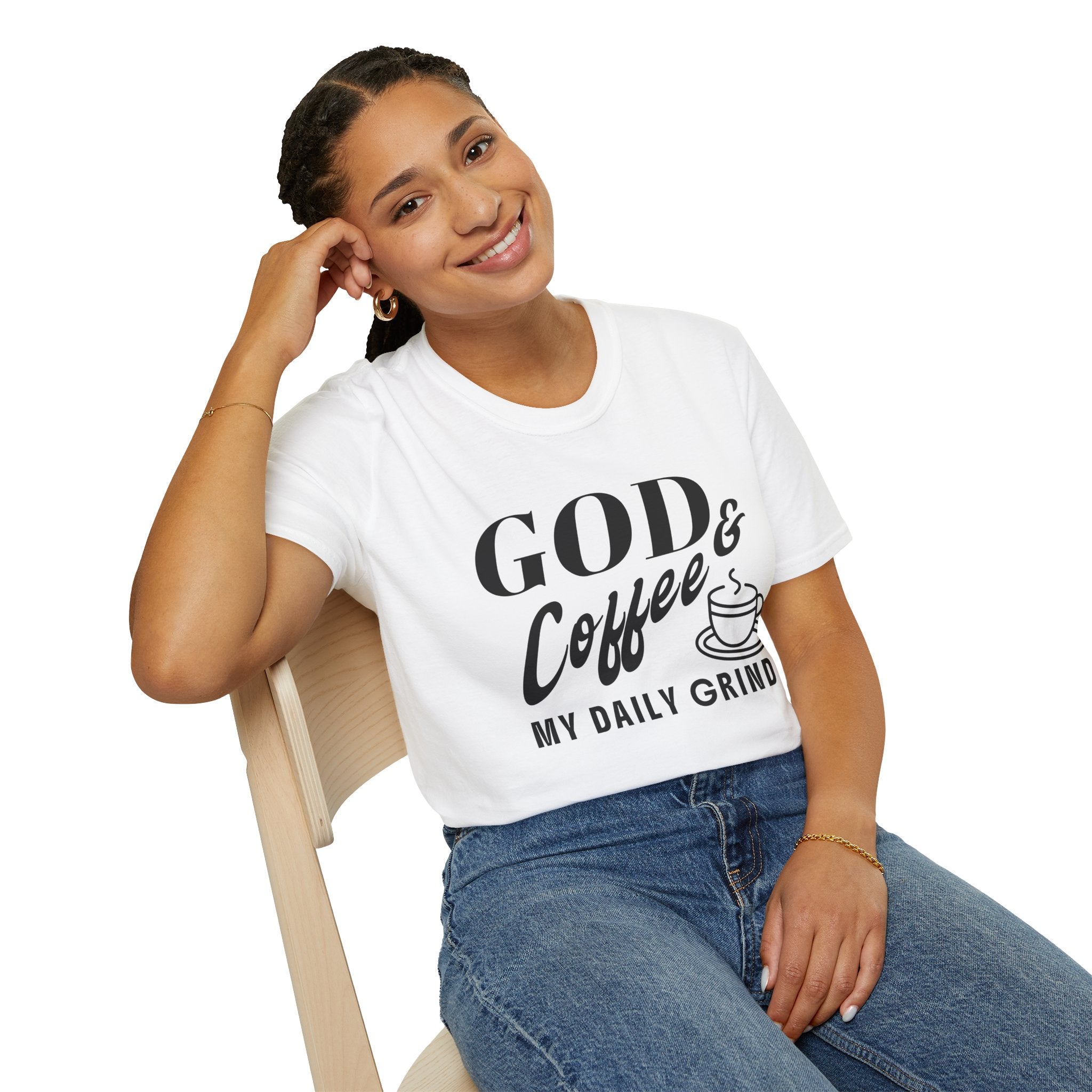 God & Coffee, My Daily Grind-T-Shirt