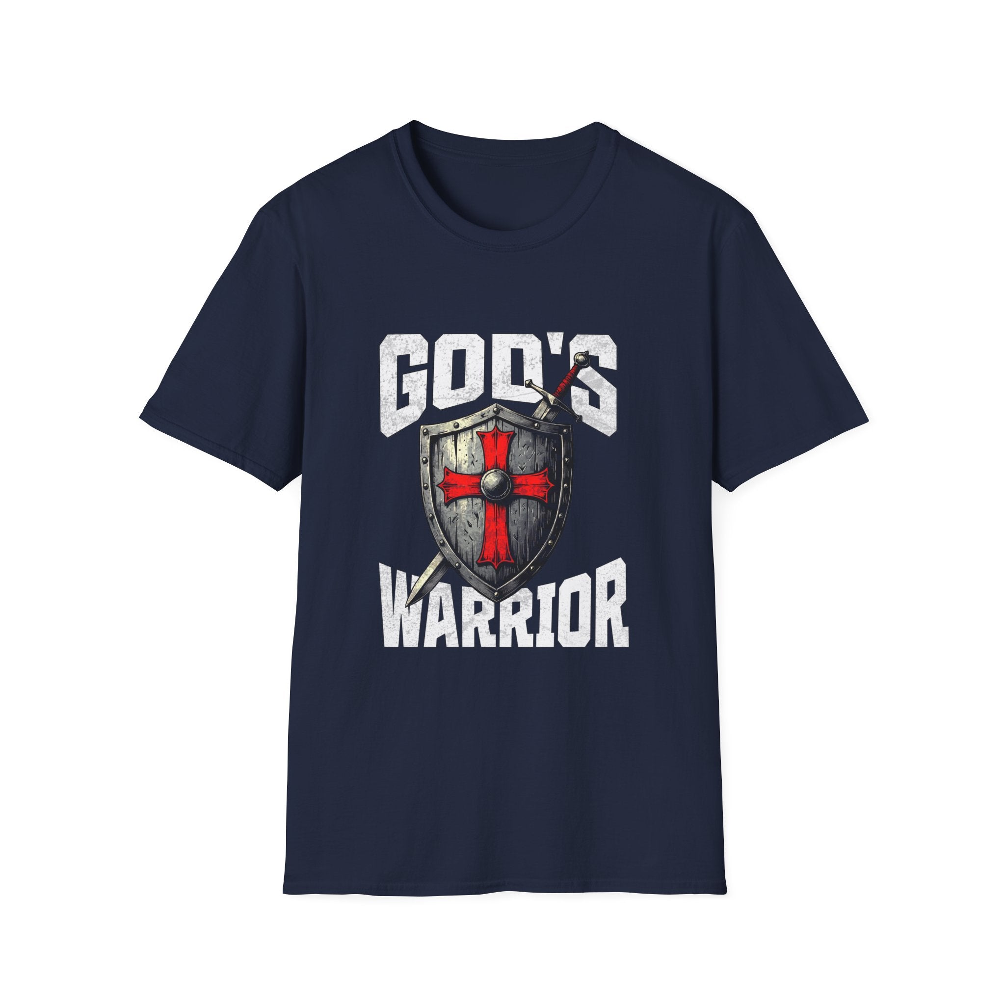 Copy of Gods Warrior Grunge White Text-T-Shirt