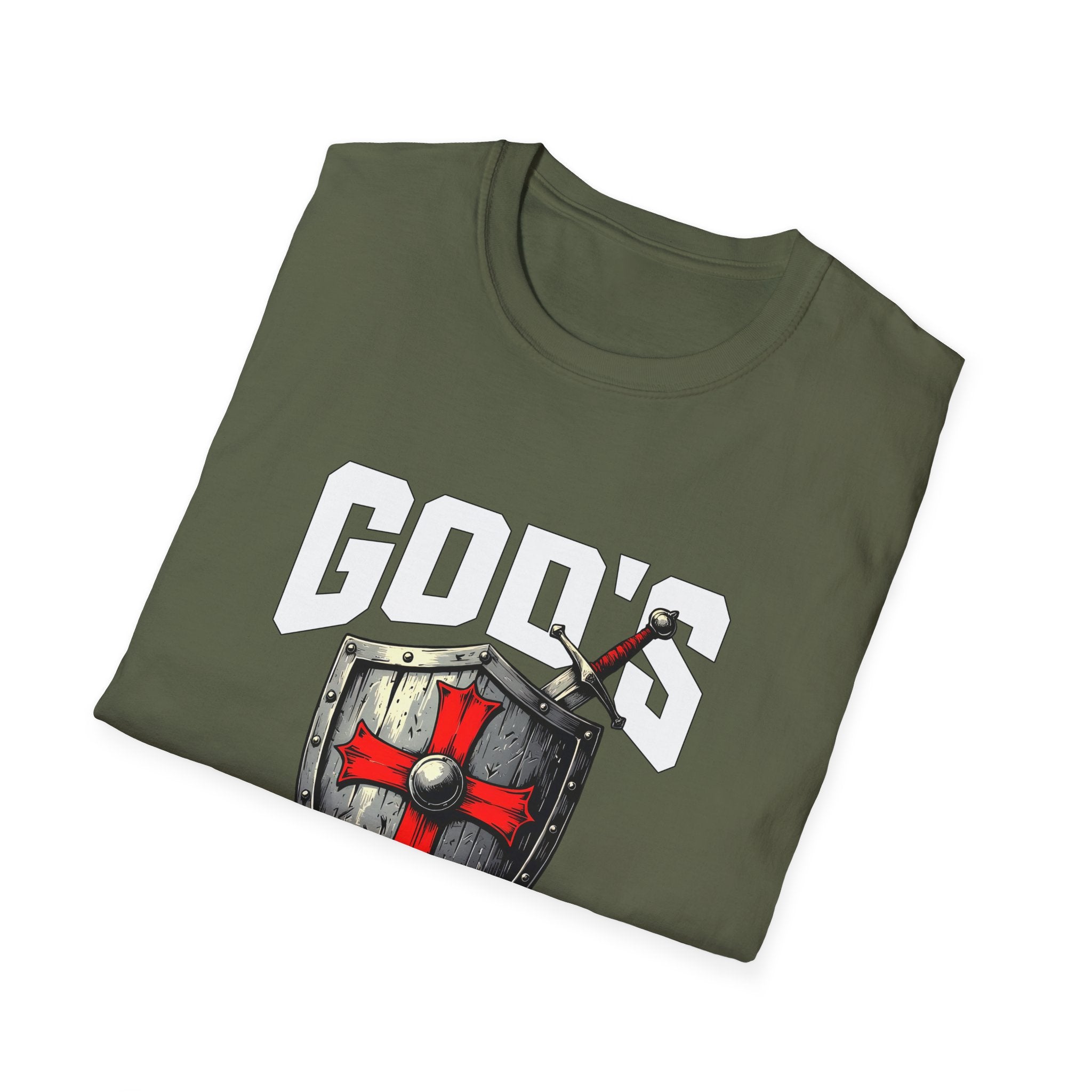 Copy of Copy of Gods Warrior White Text-T-Shirt