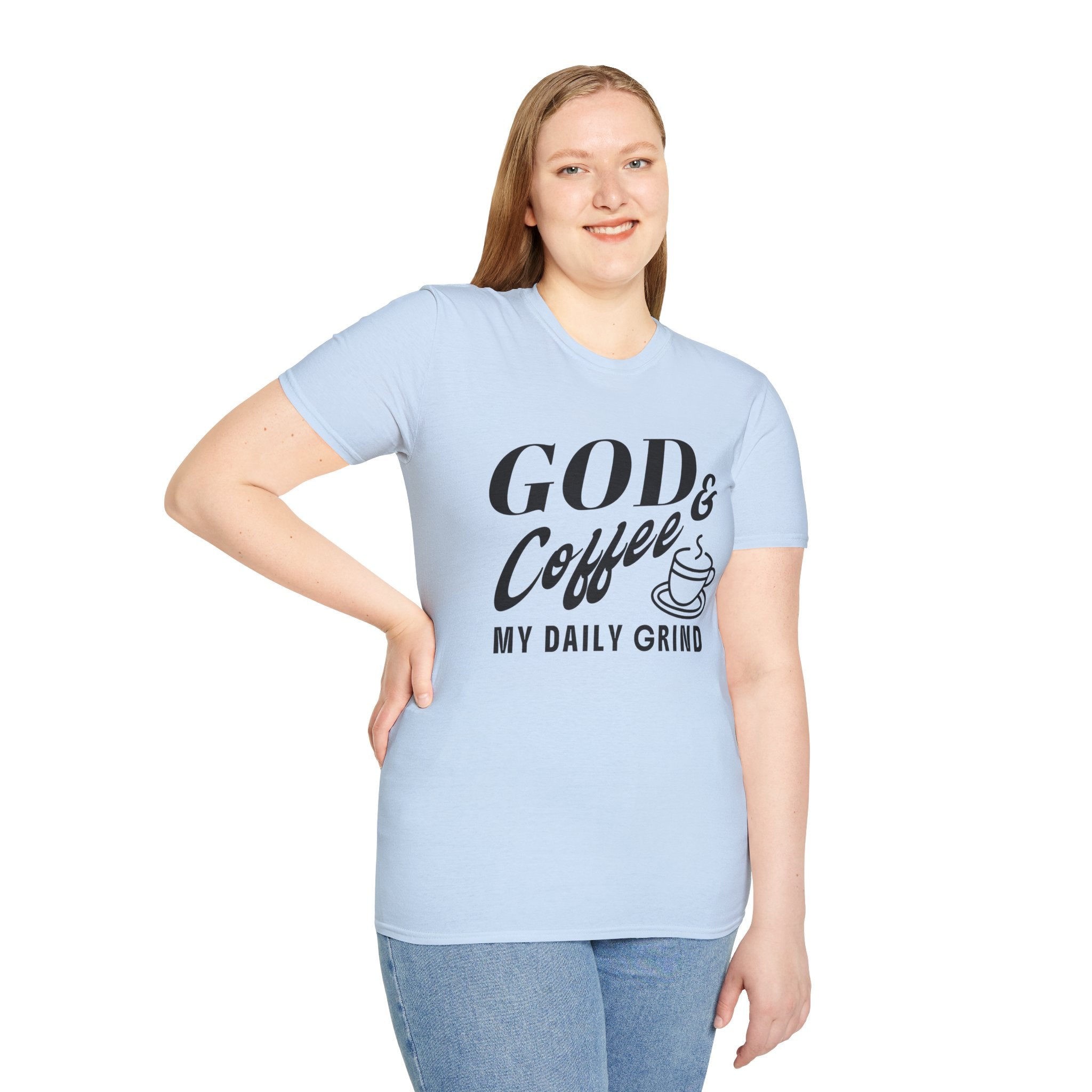 God & Coffee, My Daily Grind-T-Shirt
