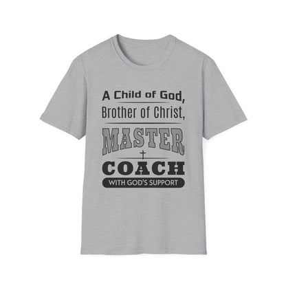 Gray t-shirt with motivational text on a white background