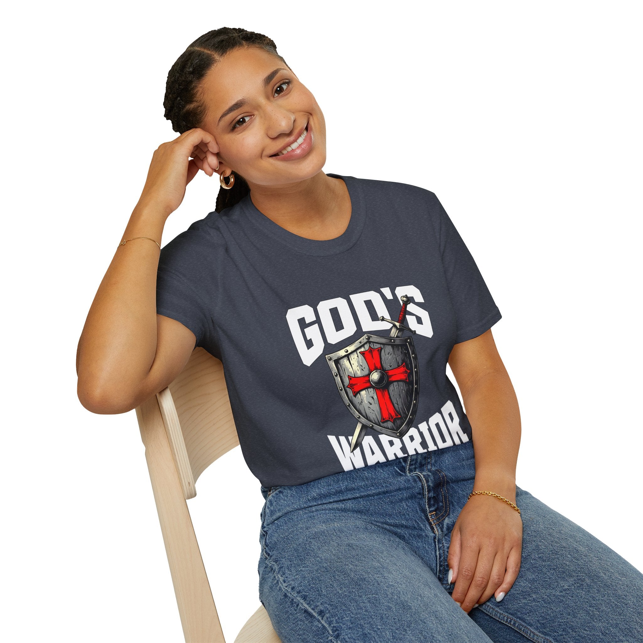 Copy of Copy of Gods Warrior White Text-T-Shirt