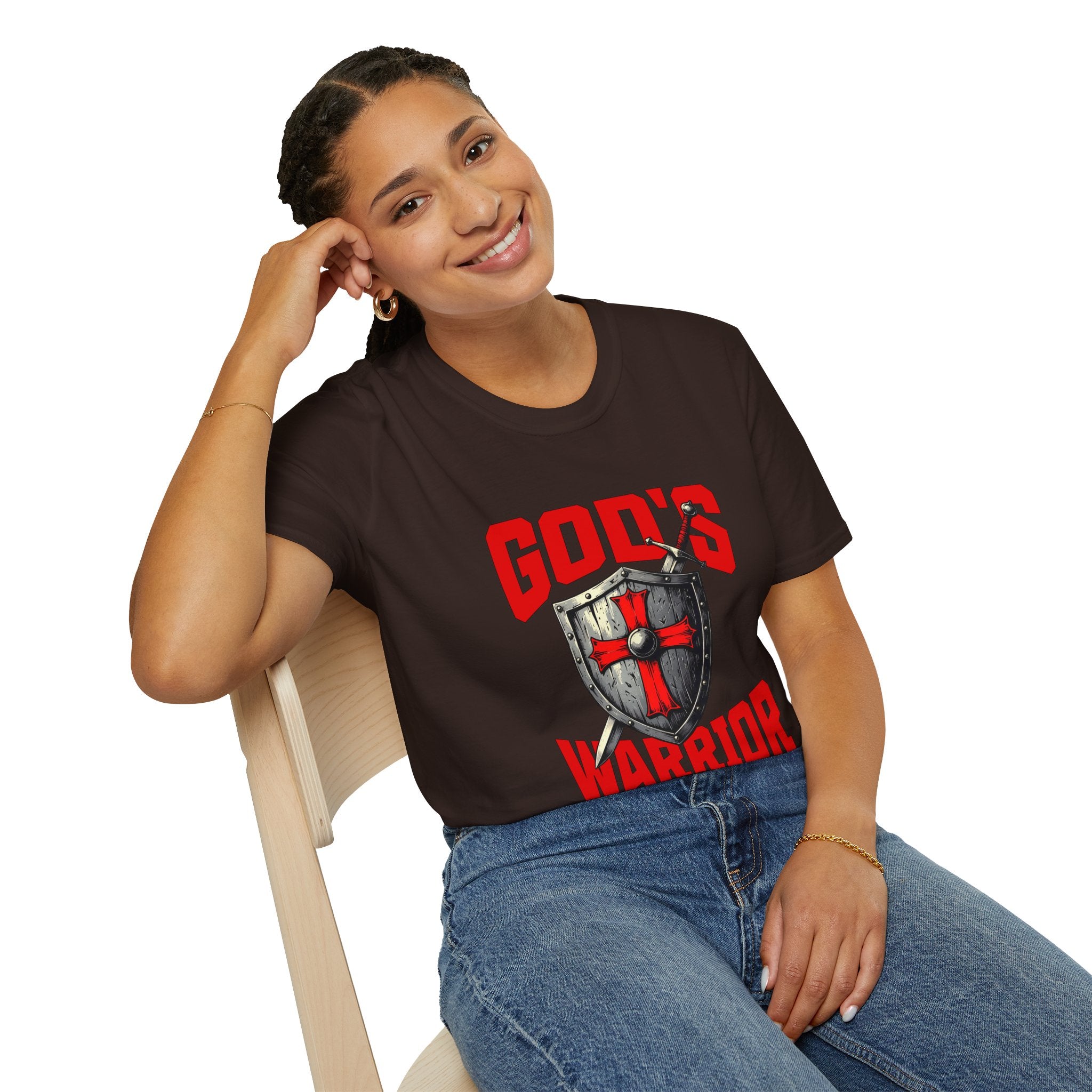 Copy of Gods Warrior Red Text-T-Shirt