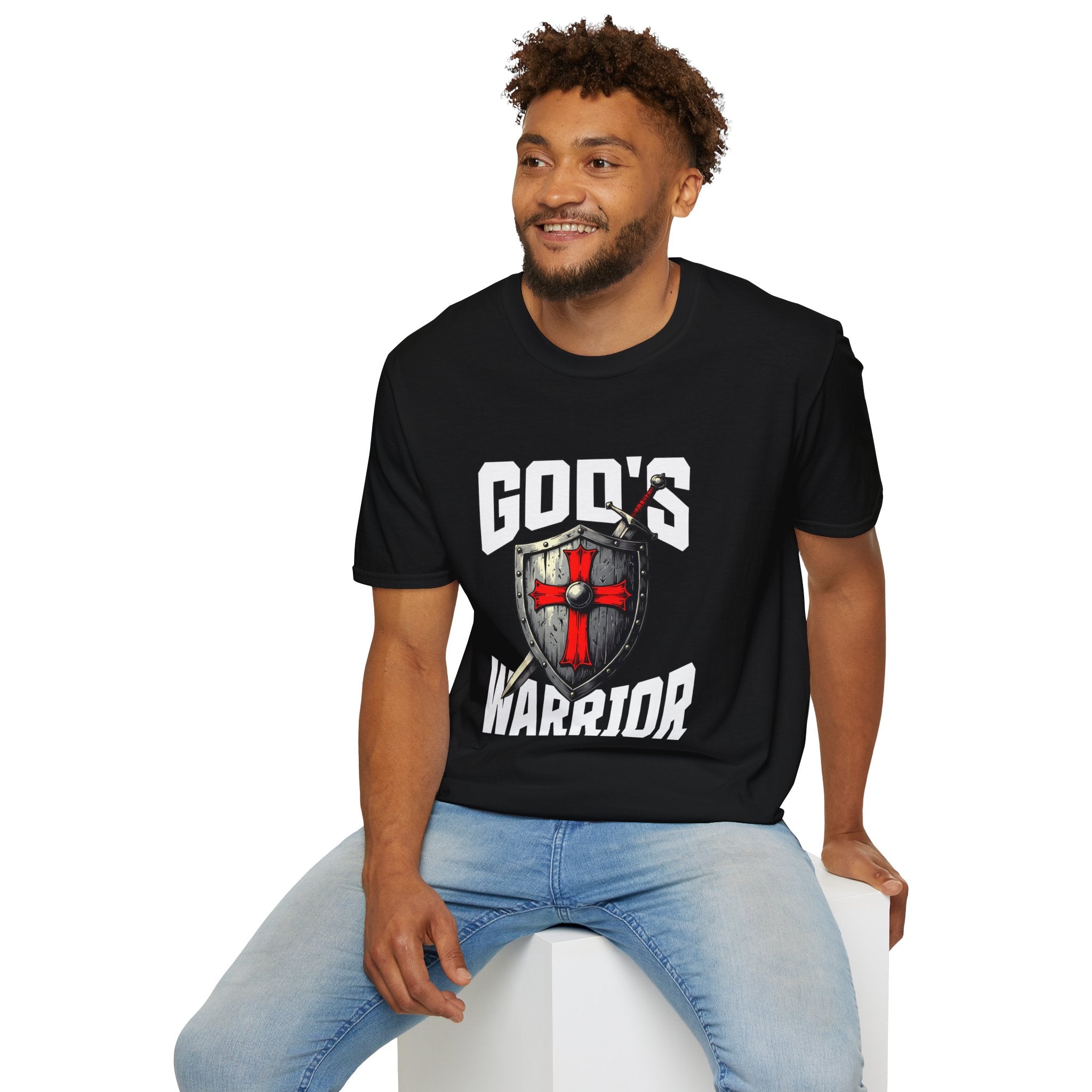 Copy of Copy of Gods Warrior White Text-T-Shirt