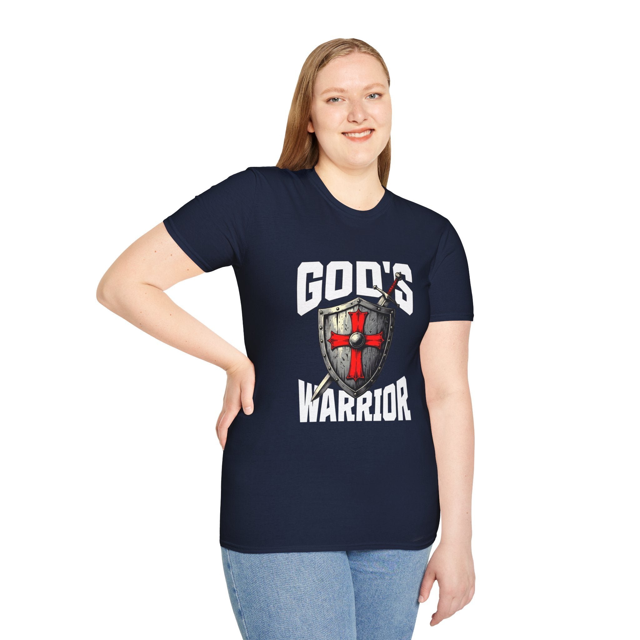 Copy of Copy of Gods Warrior White Text-T-Shirt