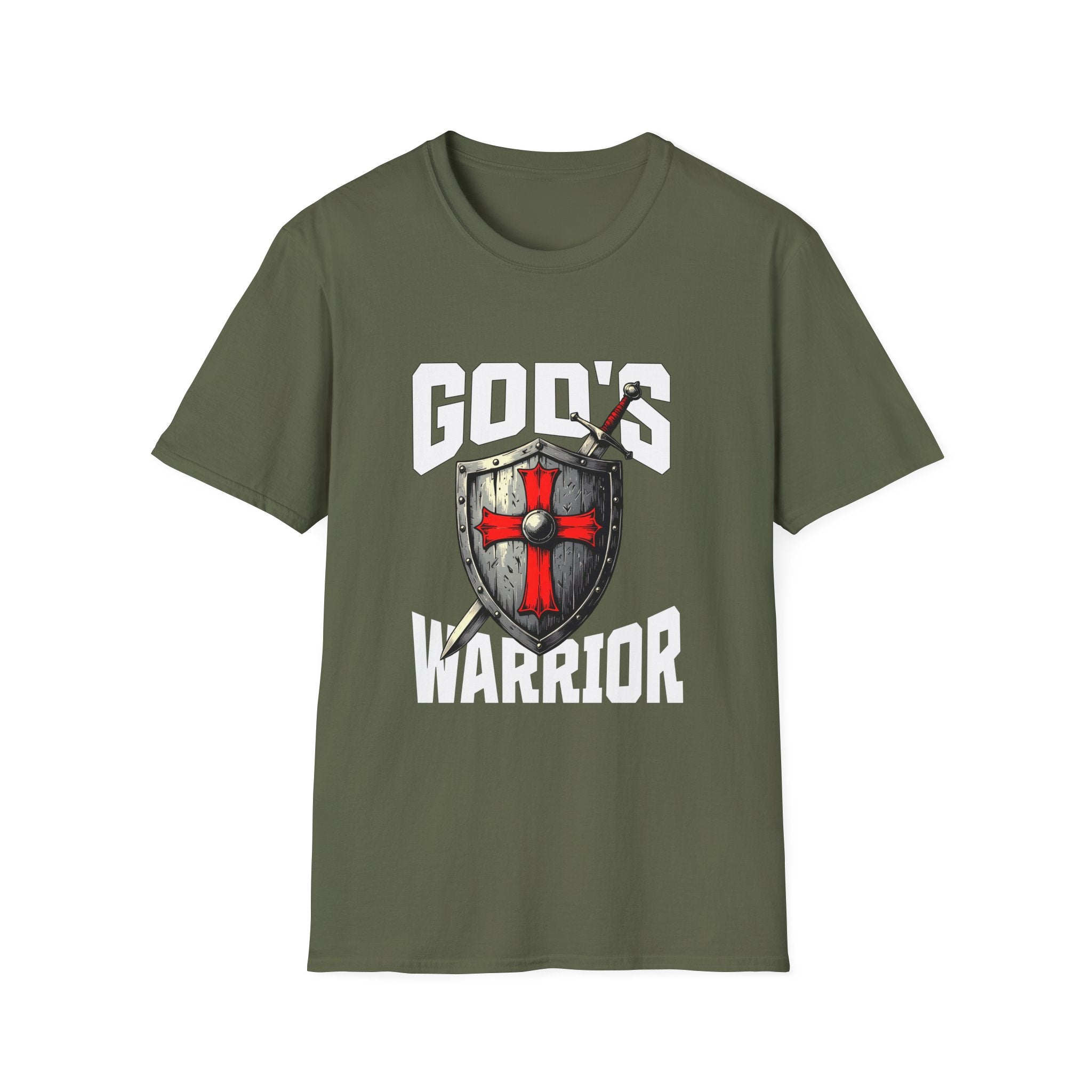 Copy of Copy of Gods Warrior White Text-T-Shirt