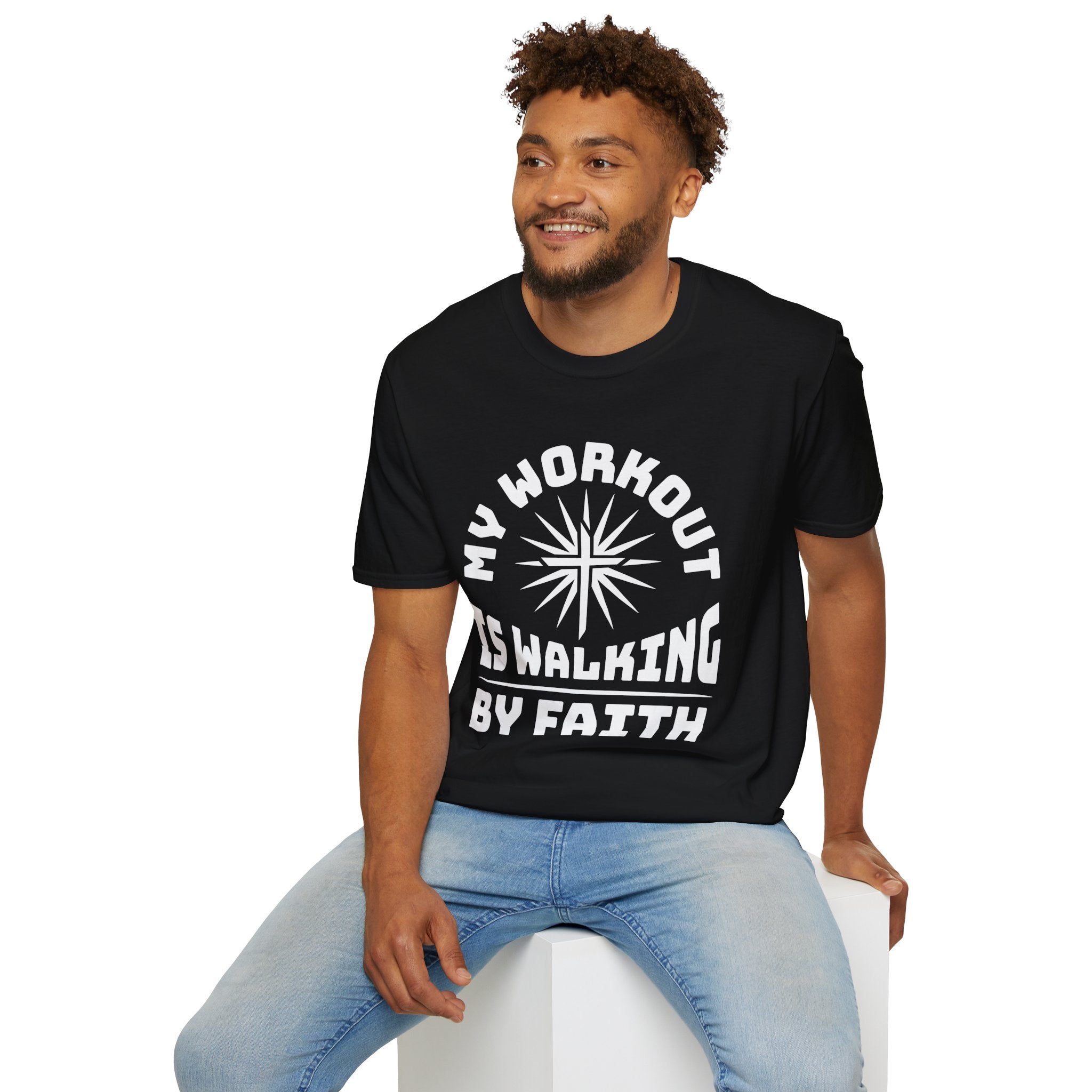 My Workout Is Walking By Faith-T-Shirt