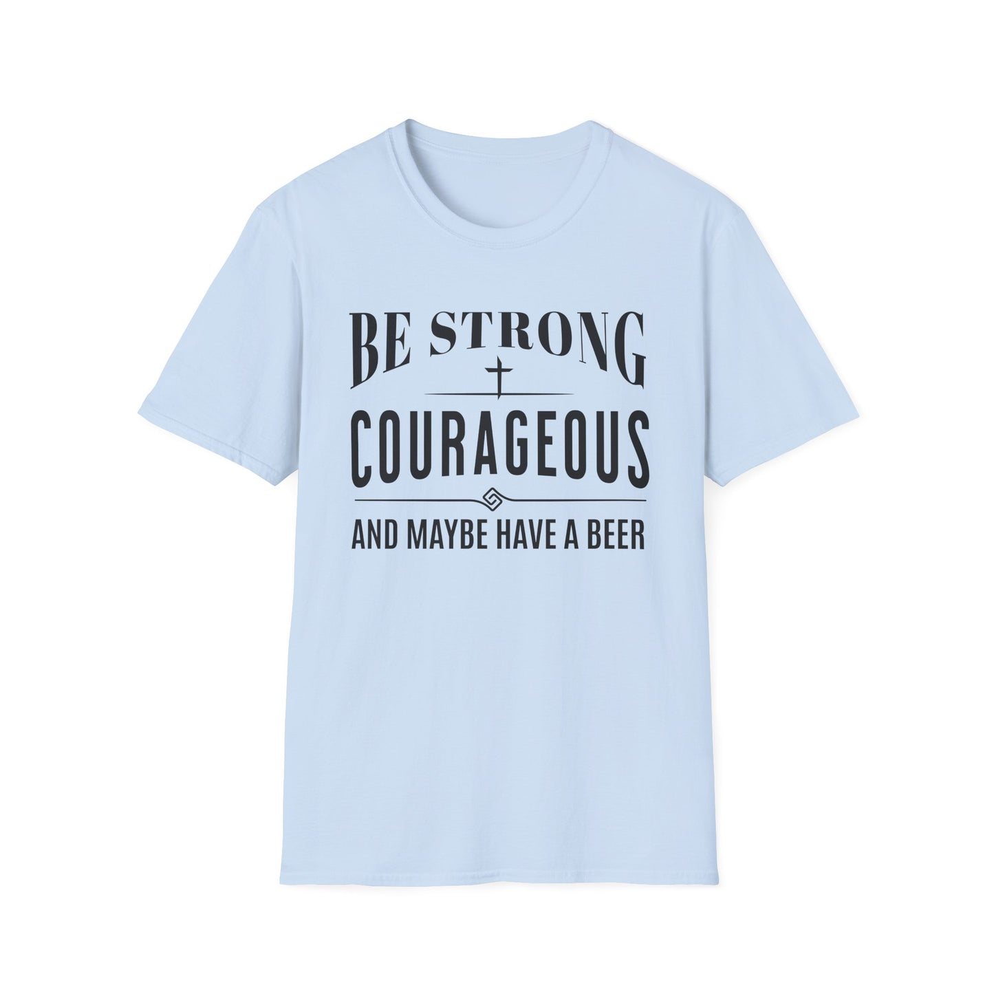 Light blue t-shirt with motivational text on a white background