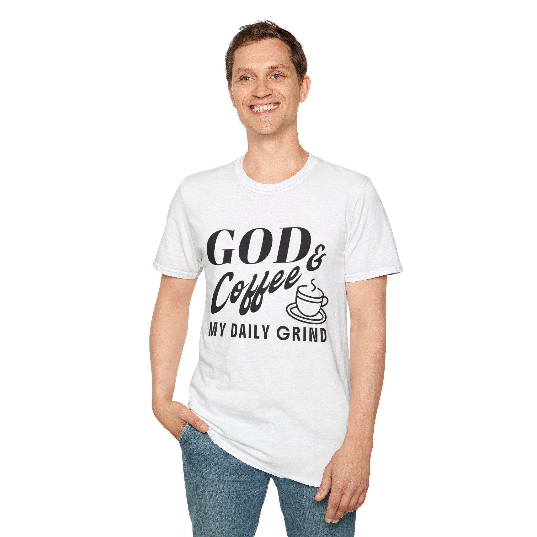 God & Coffee, My Daily Grind-T-Shirt
