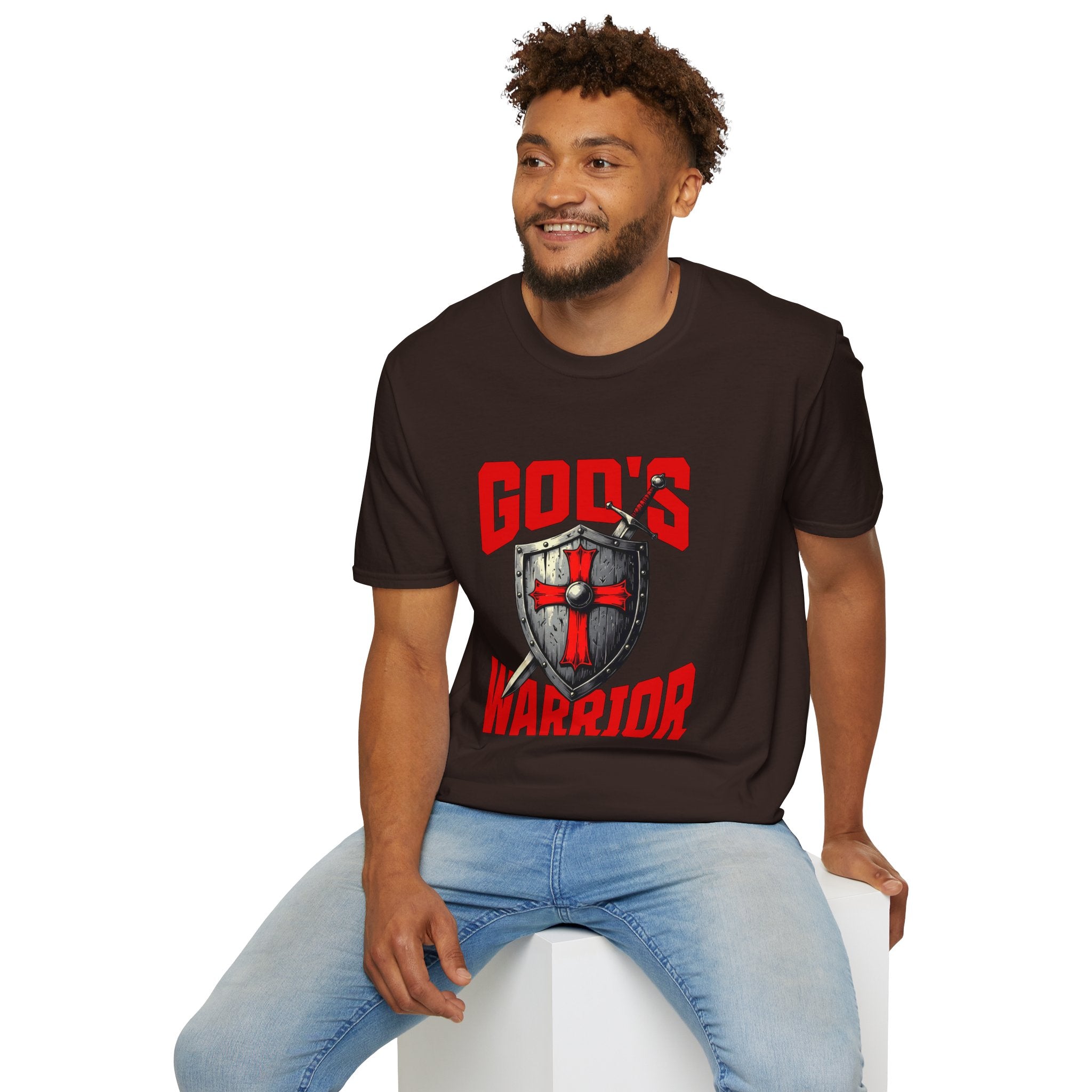 Copy of Gods Warrior Red Text-T-Shirt