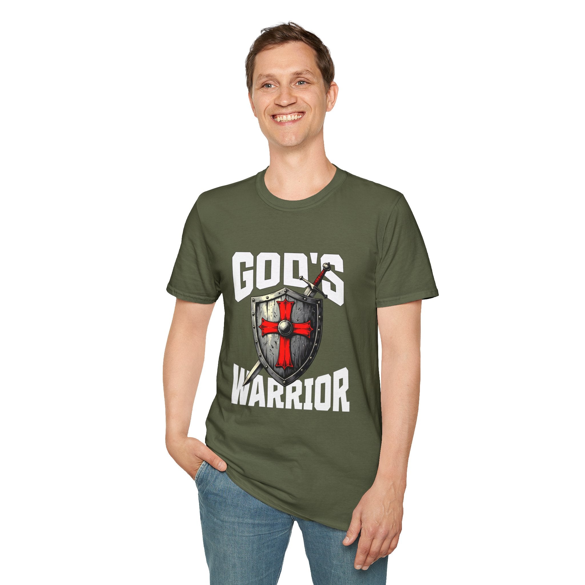 Copy of Copy of Gods Warrior White Text-T-Shirt