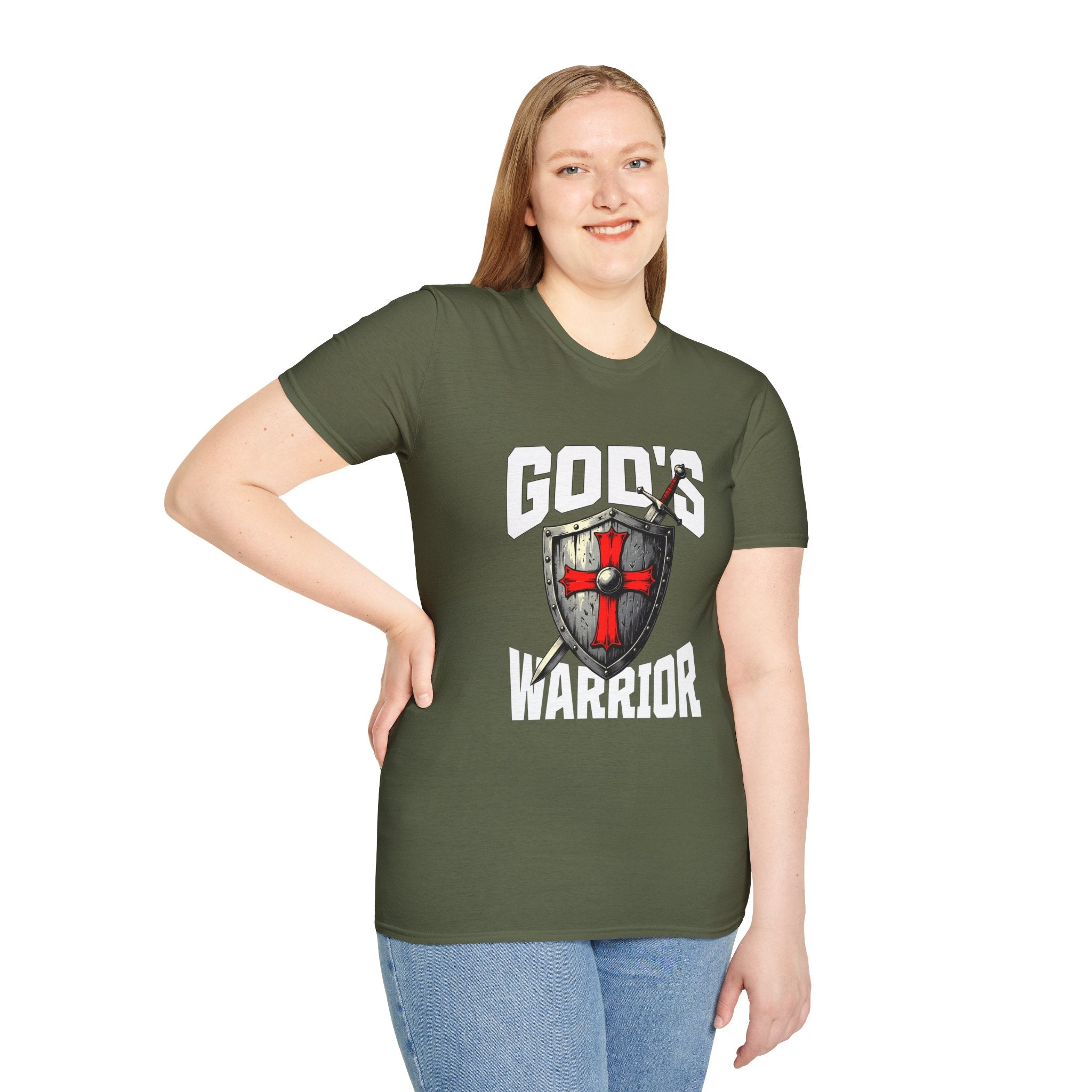 Copy of Copy of Gods Warrior White Text-T-Shirt