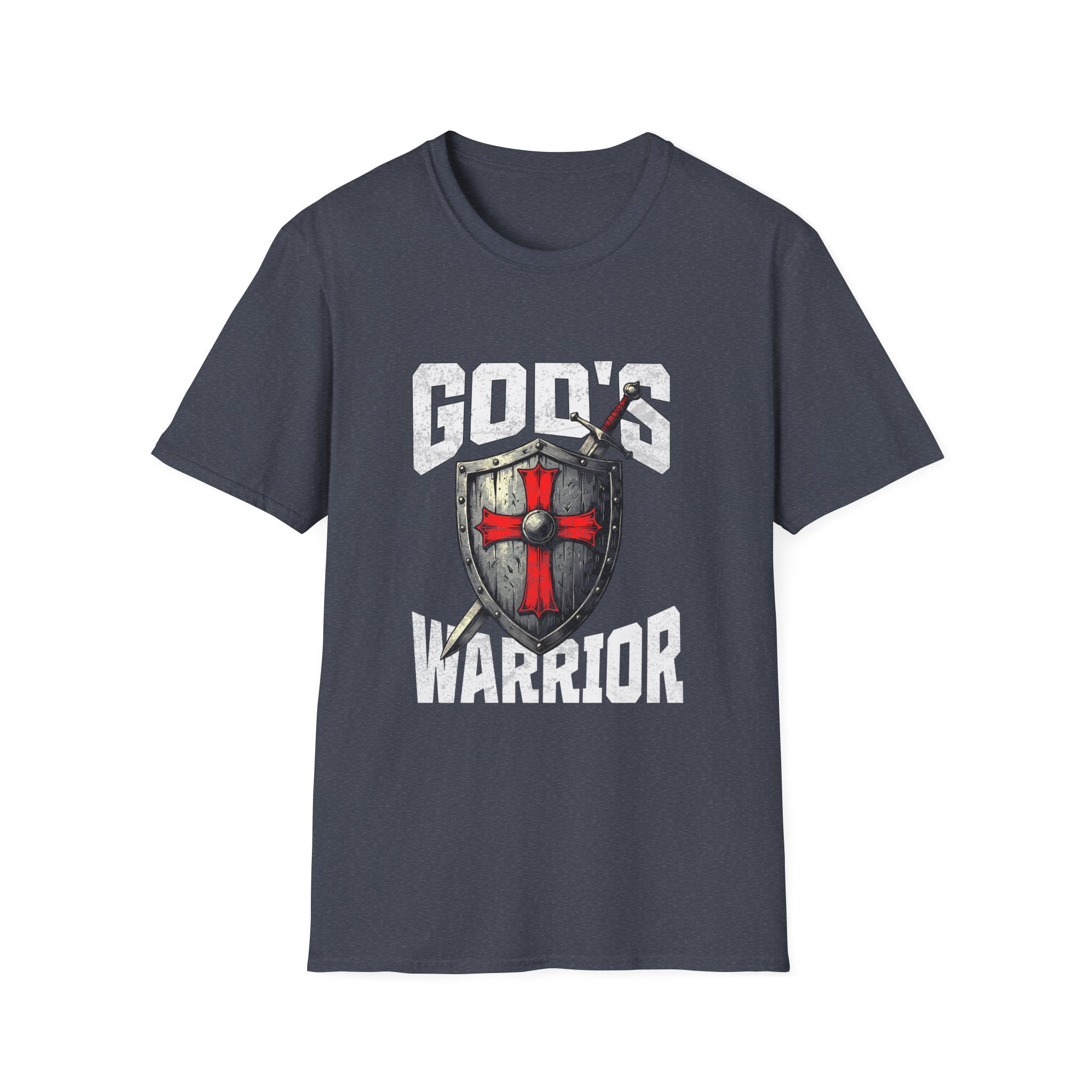 Copy of Gods Warrior Grunge White Text-T-Shirt
