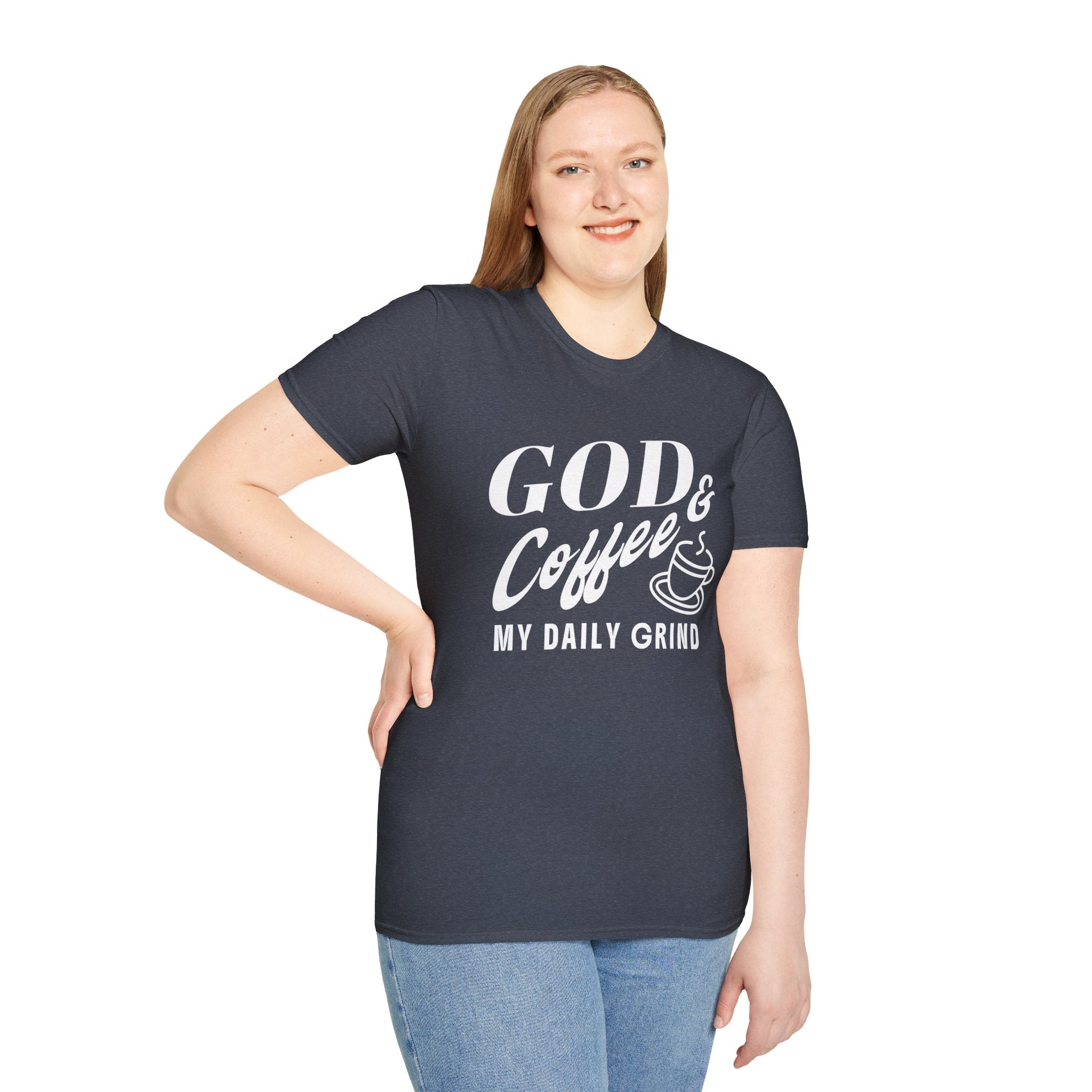 God & Coffee, My Daily Grind-T-Shirt