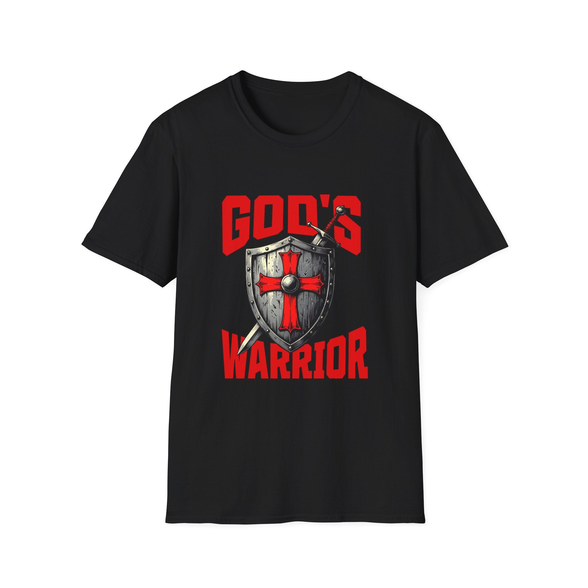 Copy of Gods Warrior Red Text-T-Shirt