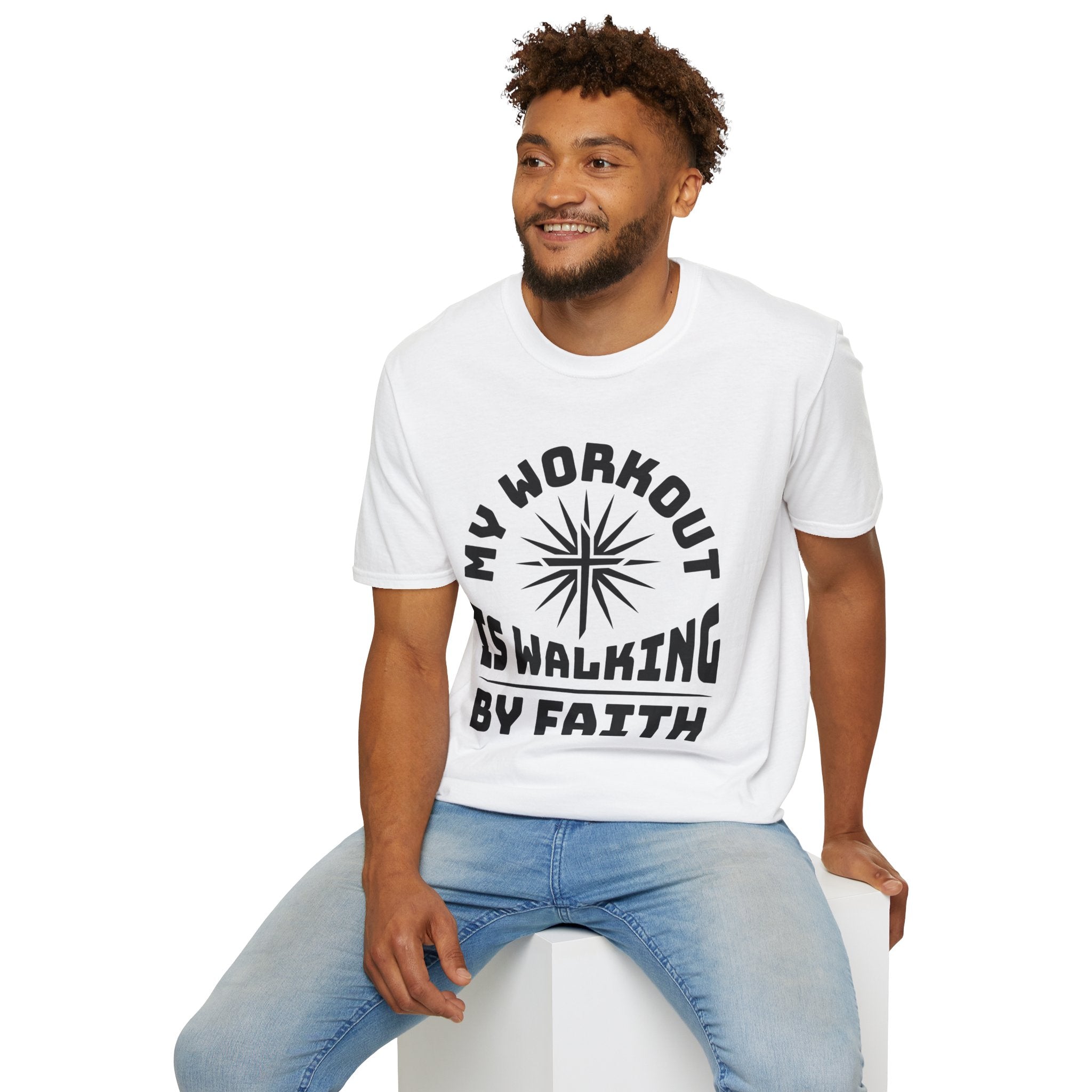My Workout Is Walking By Faith-T-Shirt