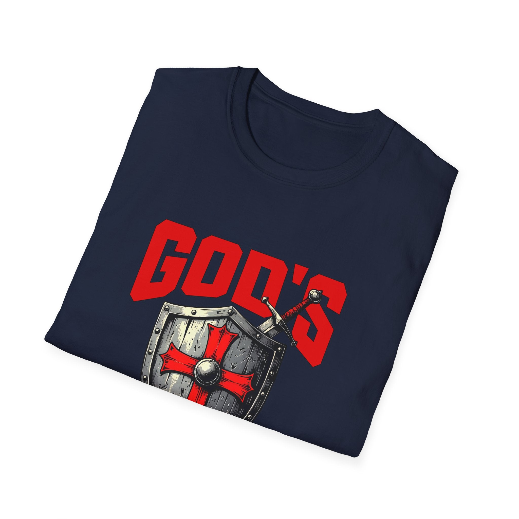 Copy of Gods Warrior Red Text-T-Shirt