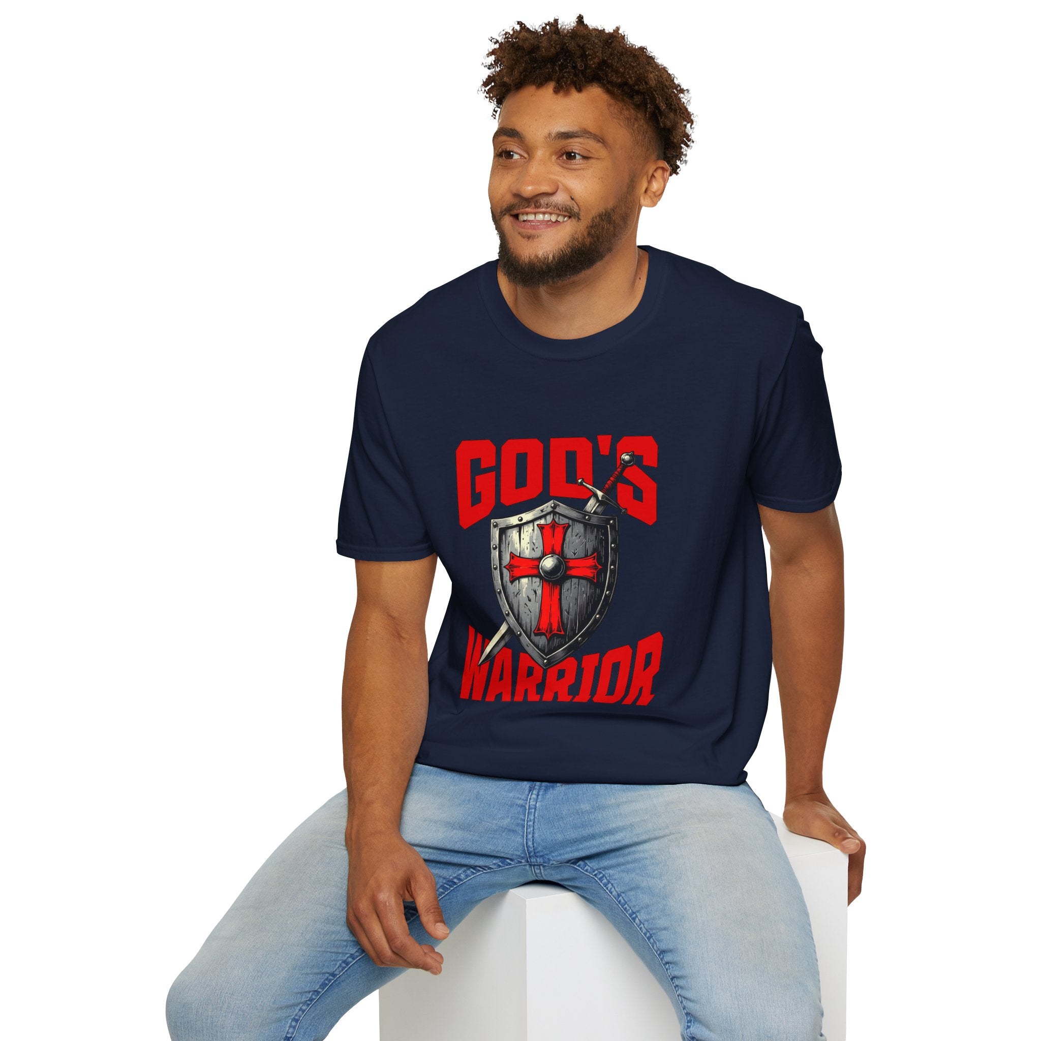 Copy of Gods Warrior Red Text-T-Shirt