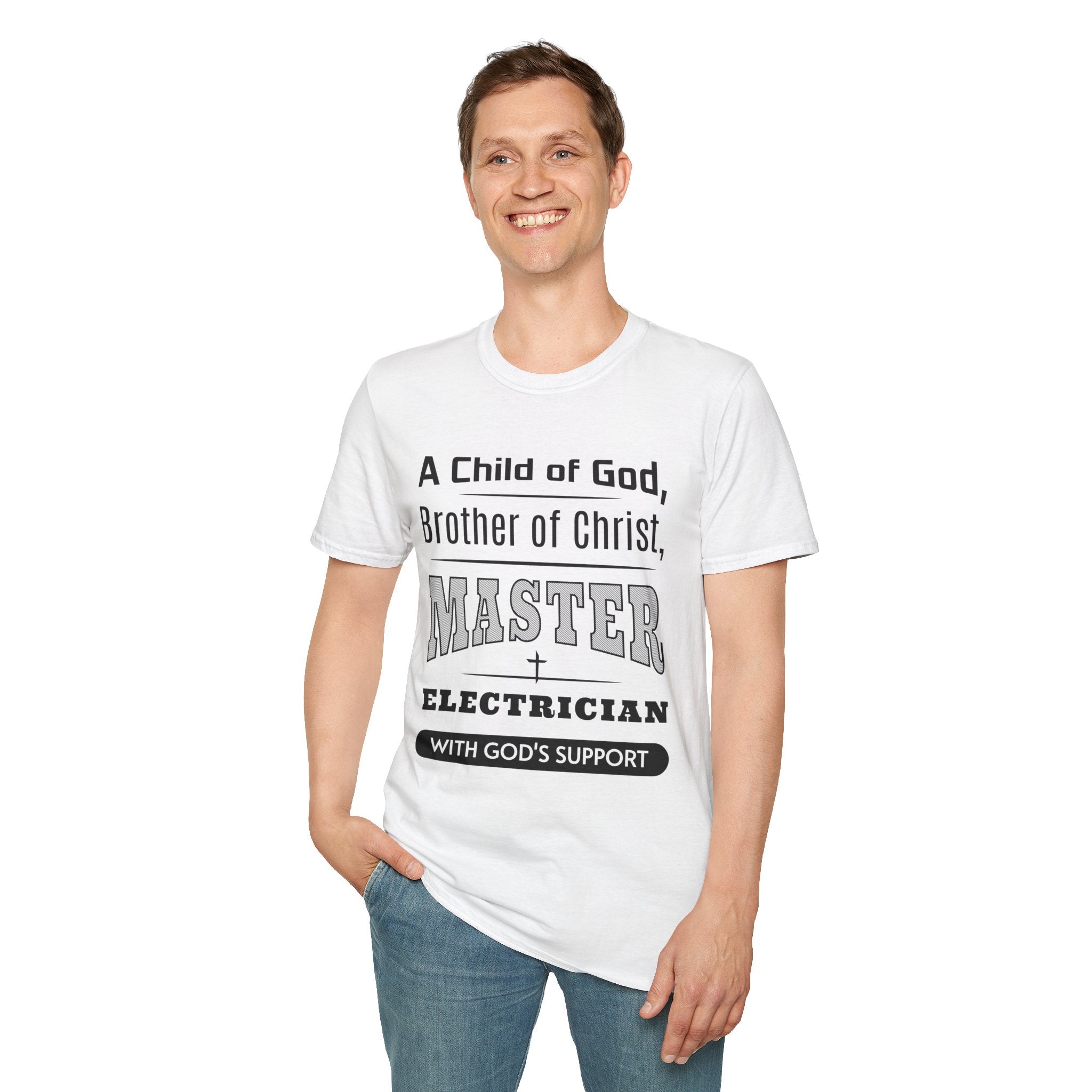 A Child Of God, Brother Of Christ, Master Electrician-T-Shirt
