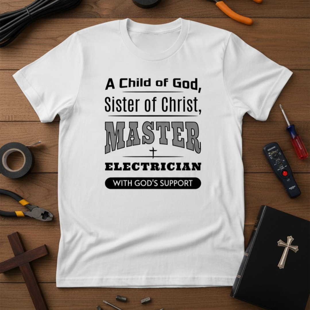 A Child Of God Sister Of Christ Master Electrician-T-Shirt