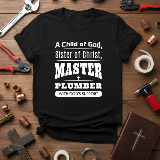 A Child Of God Sister Of Christ Master Plumber-T-Shirt