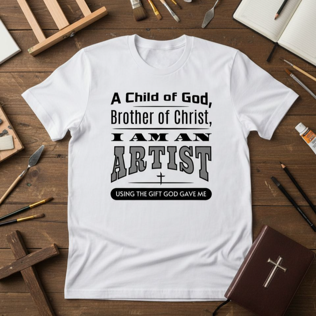 A Child Of God, Brother Of Christ, I Am An Artist-T-Shirt