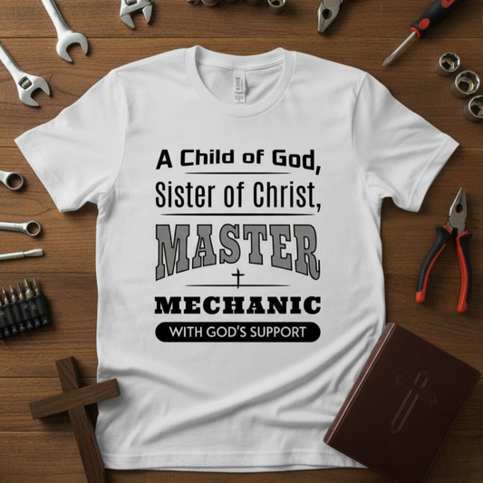 A Child Of God Sister Of Christ Master Mechanic-T-Shirt