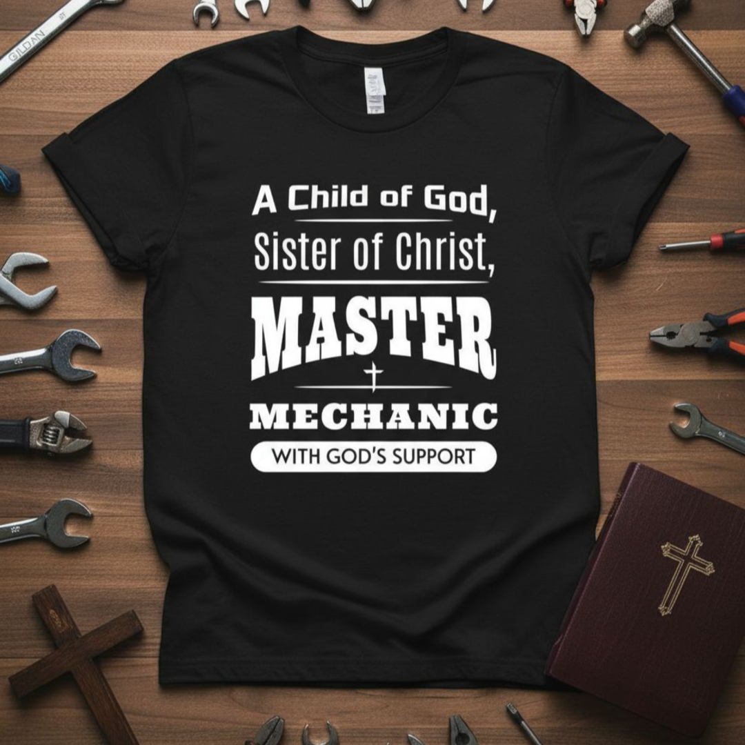 A Child Of God Sister Of Christ Master Mechanic-T-Shirt