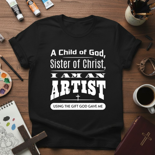 A Child Of God, Sister Of Christ, I Am An Artist-T-Shirt