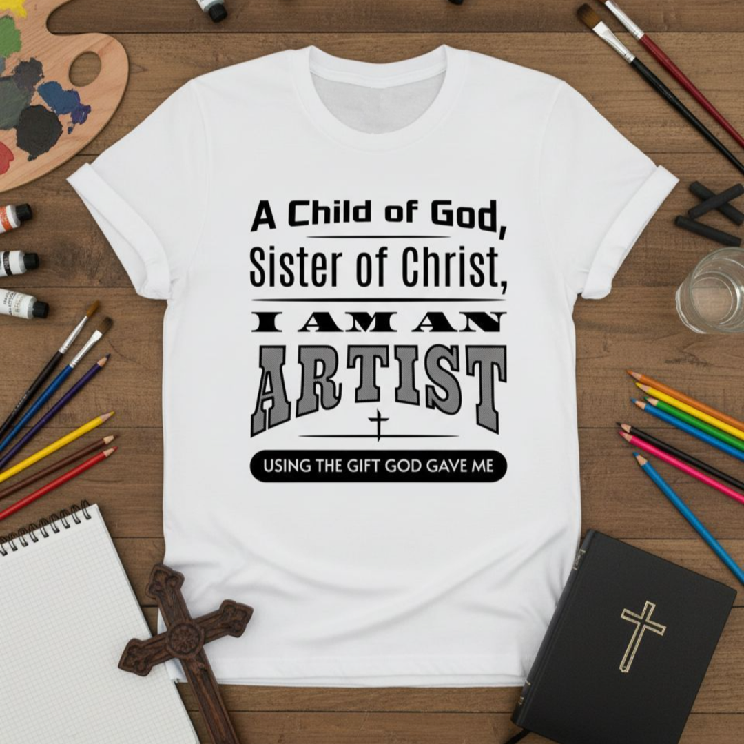 A Child Of God, Sister Of Christ, I Am An Artist-T-Shirt