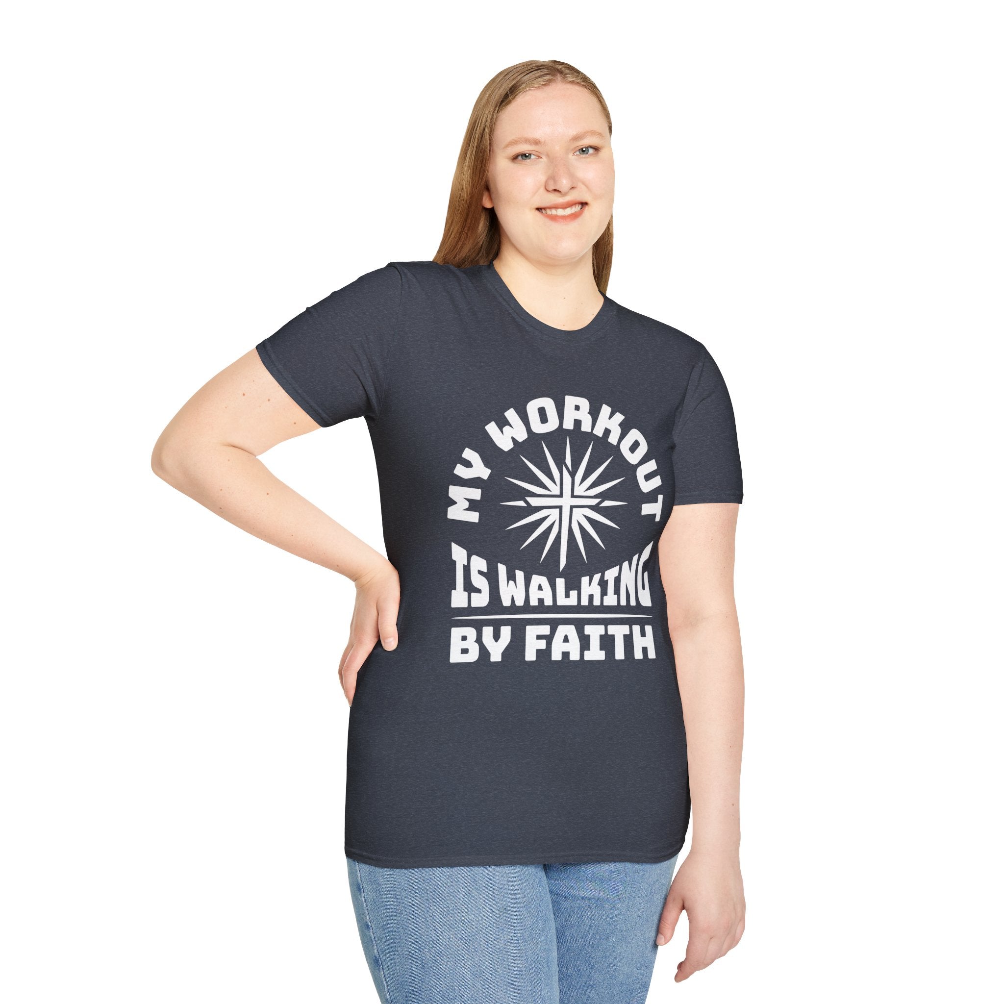 My Workout Is Walking By Faith-T-Shirt