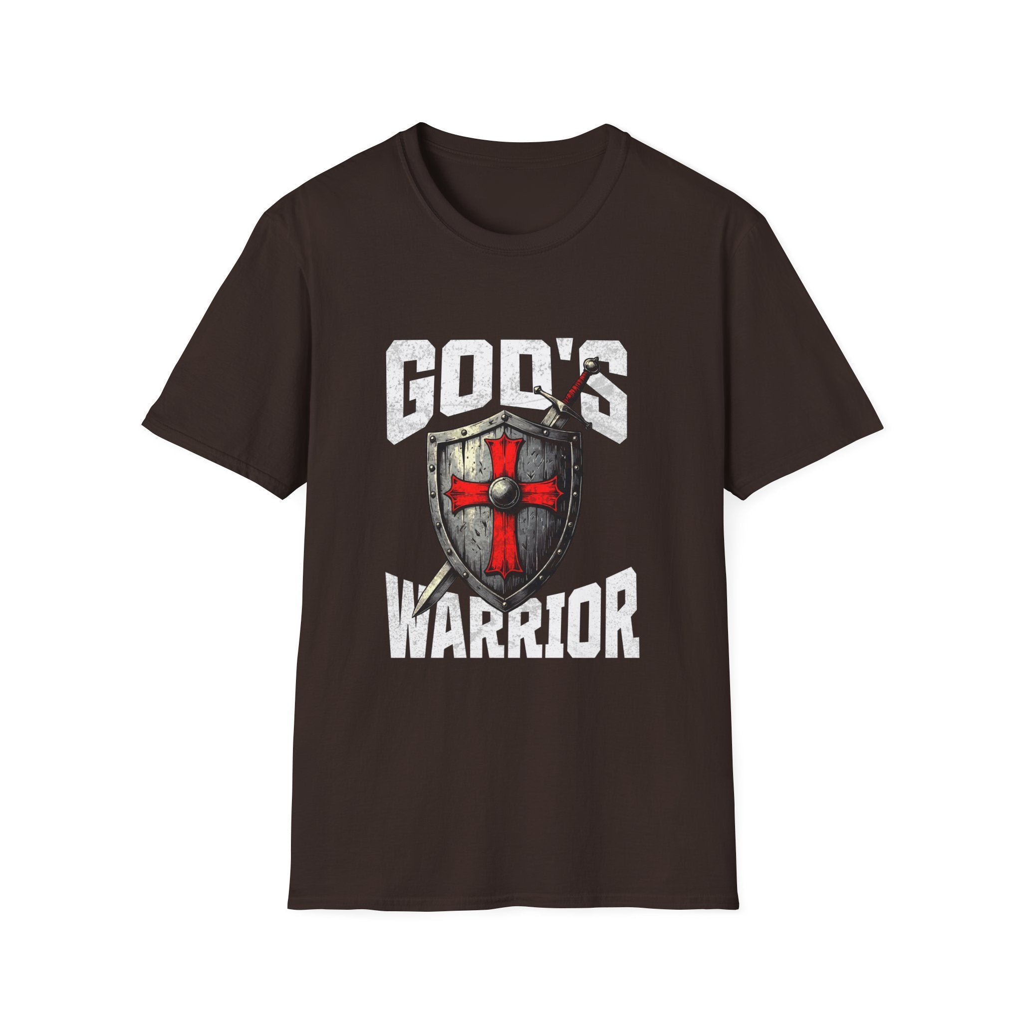Copy of Gods Warrior Grunge White Text-T-Shirt