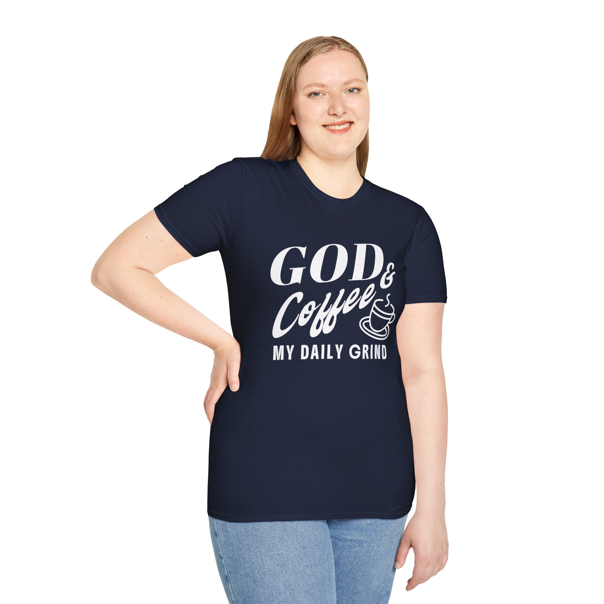 God & Coffee, My Daily Grind-T-Shirt