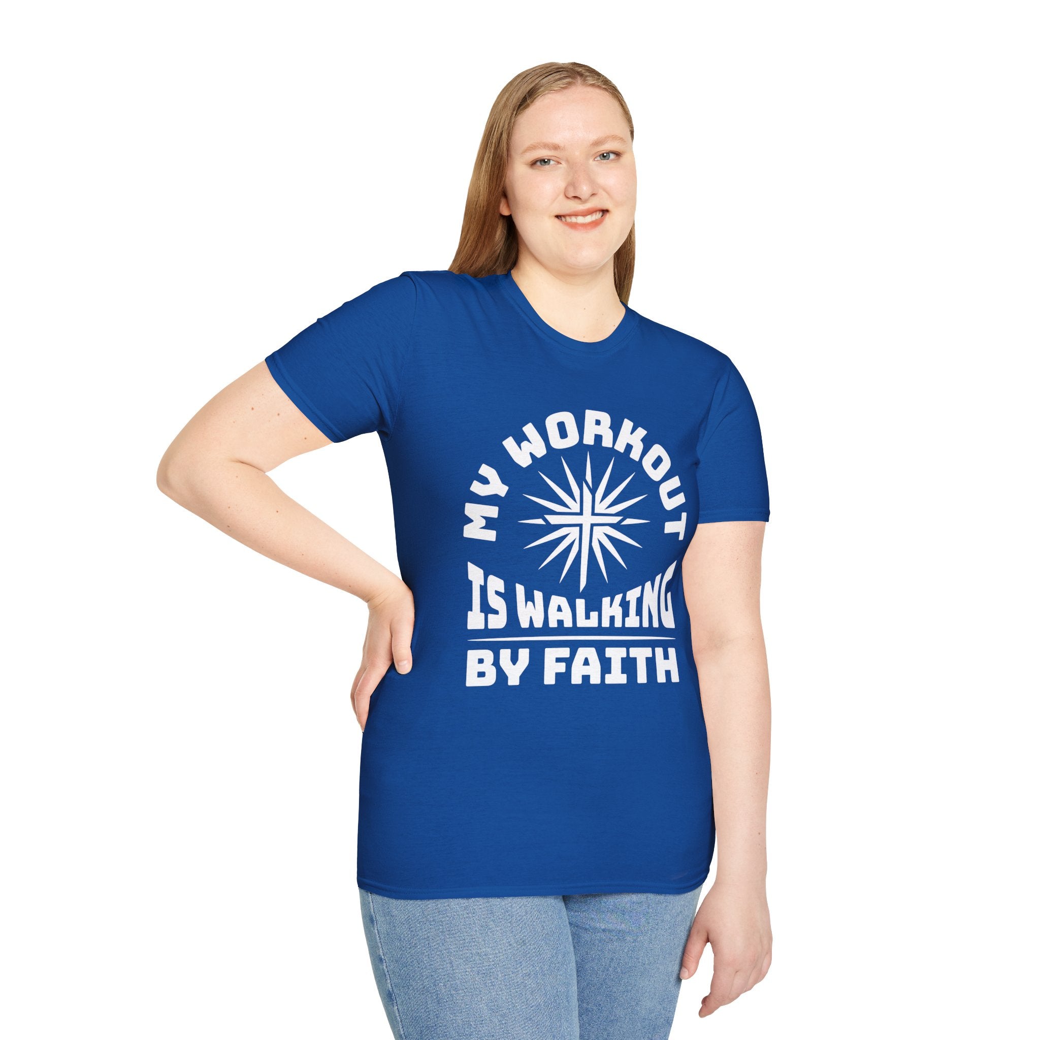 My Workout Is Walking By Faith-T-Shirt
