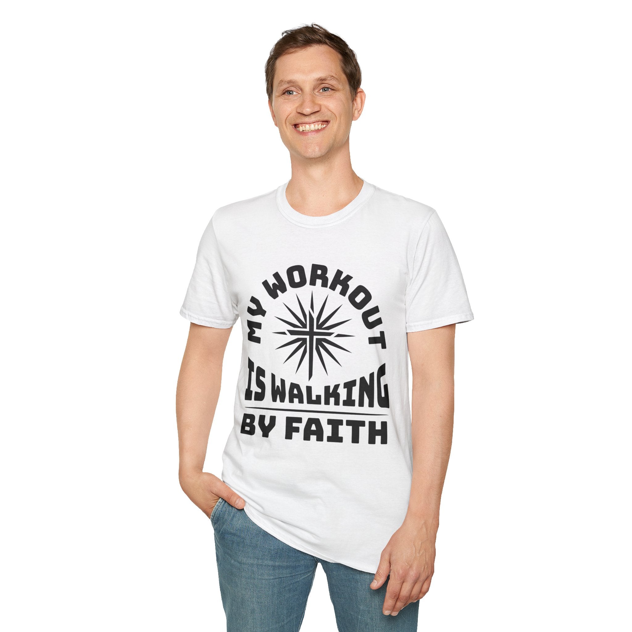 My Workout Is Walking By Faith-T-Shirt