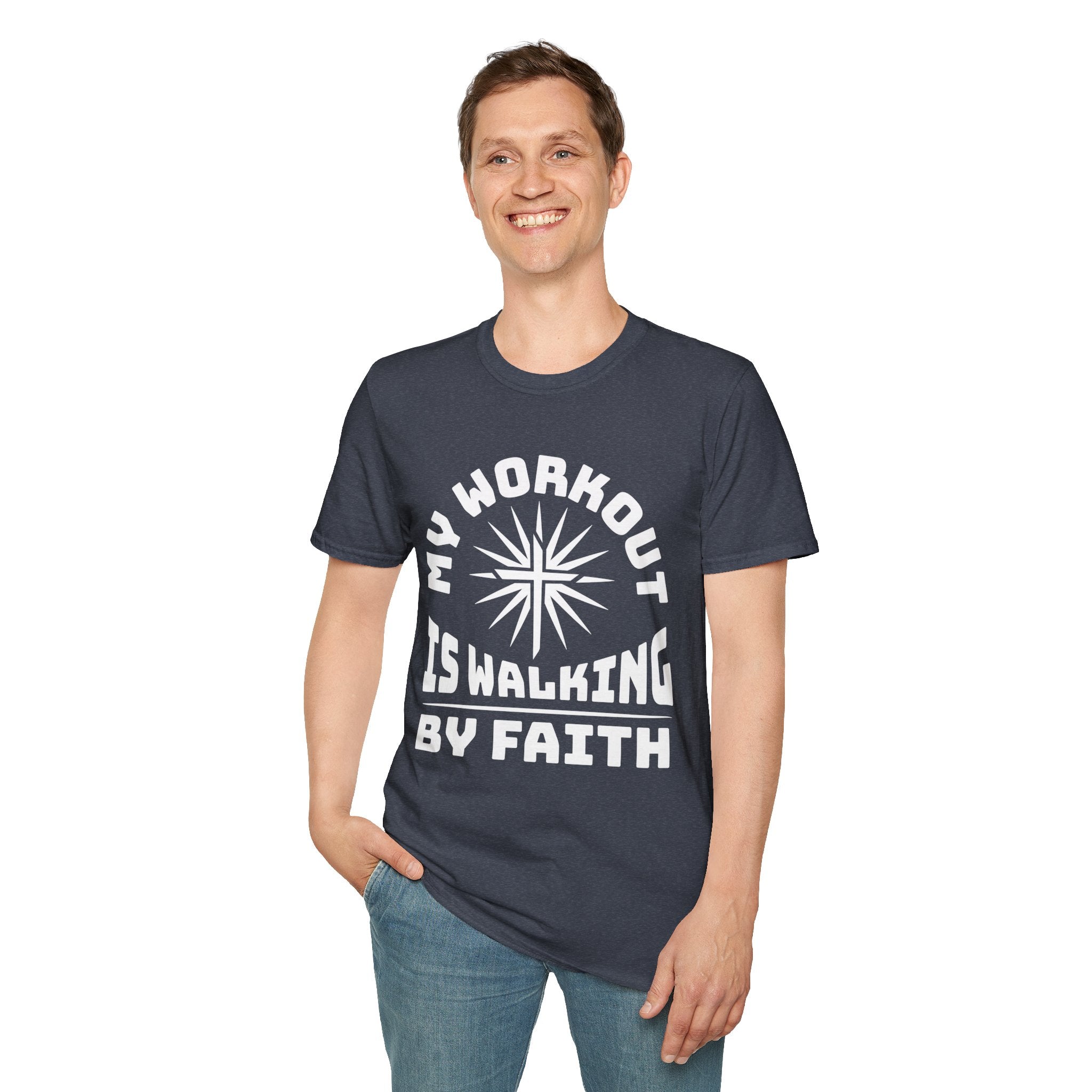 My Workout Is Walking By Faith-T-Shirt
