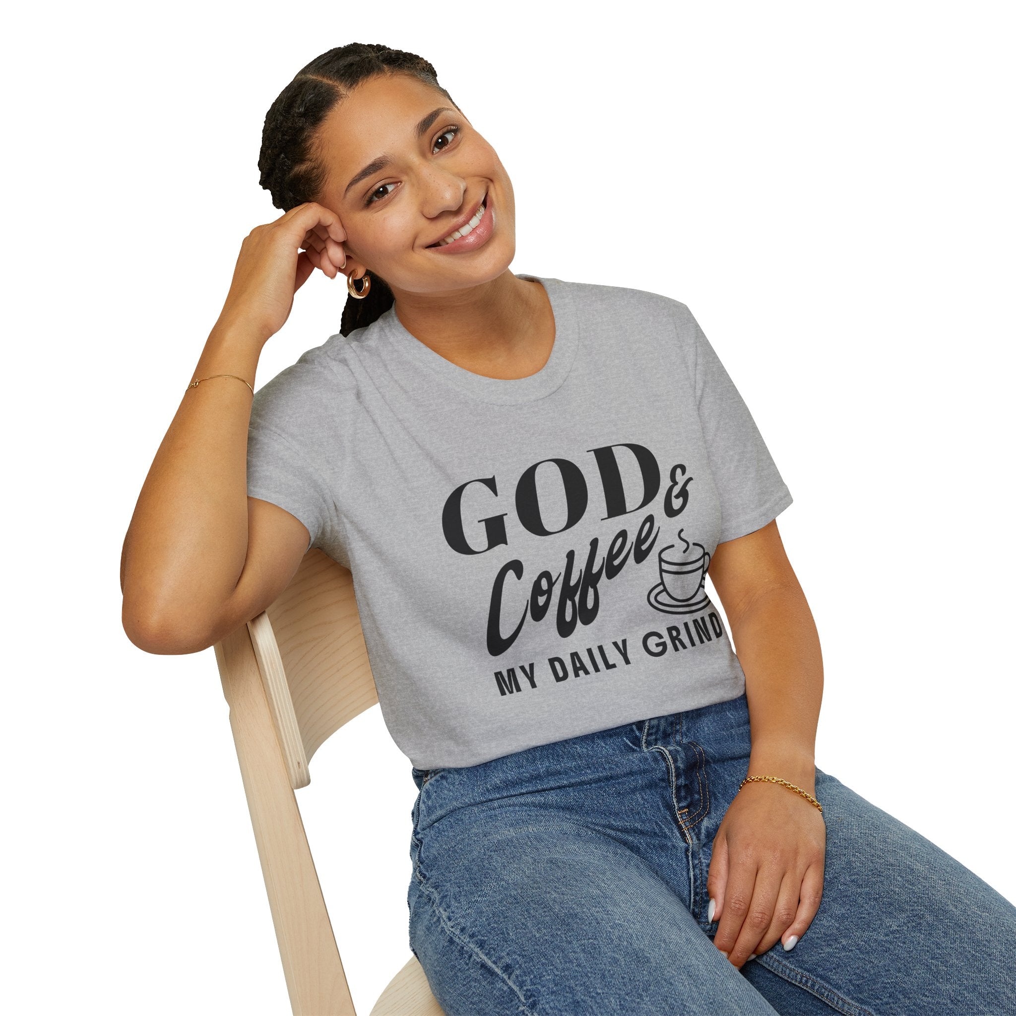 God & Coffee, My Daily Grind-T-Shirt