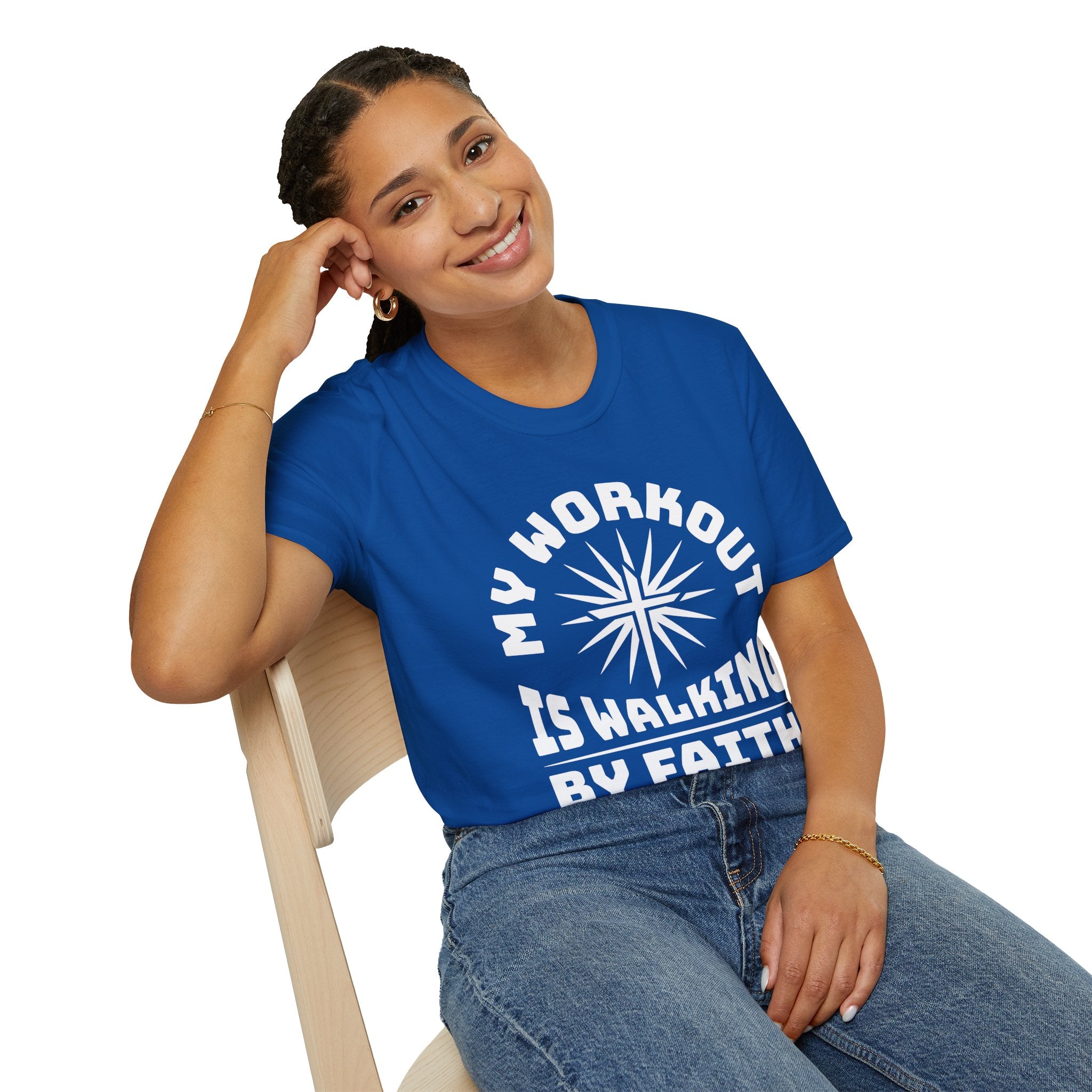 My Workout Is Walking By Faith-T-Shirt