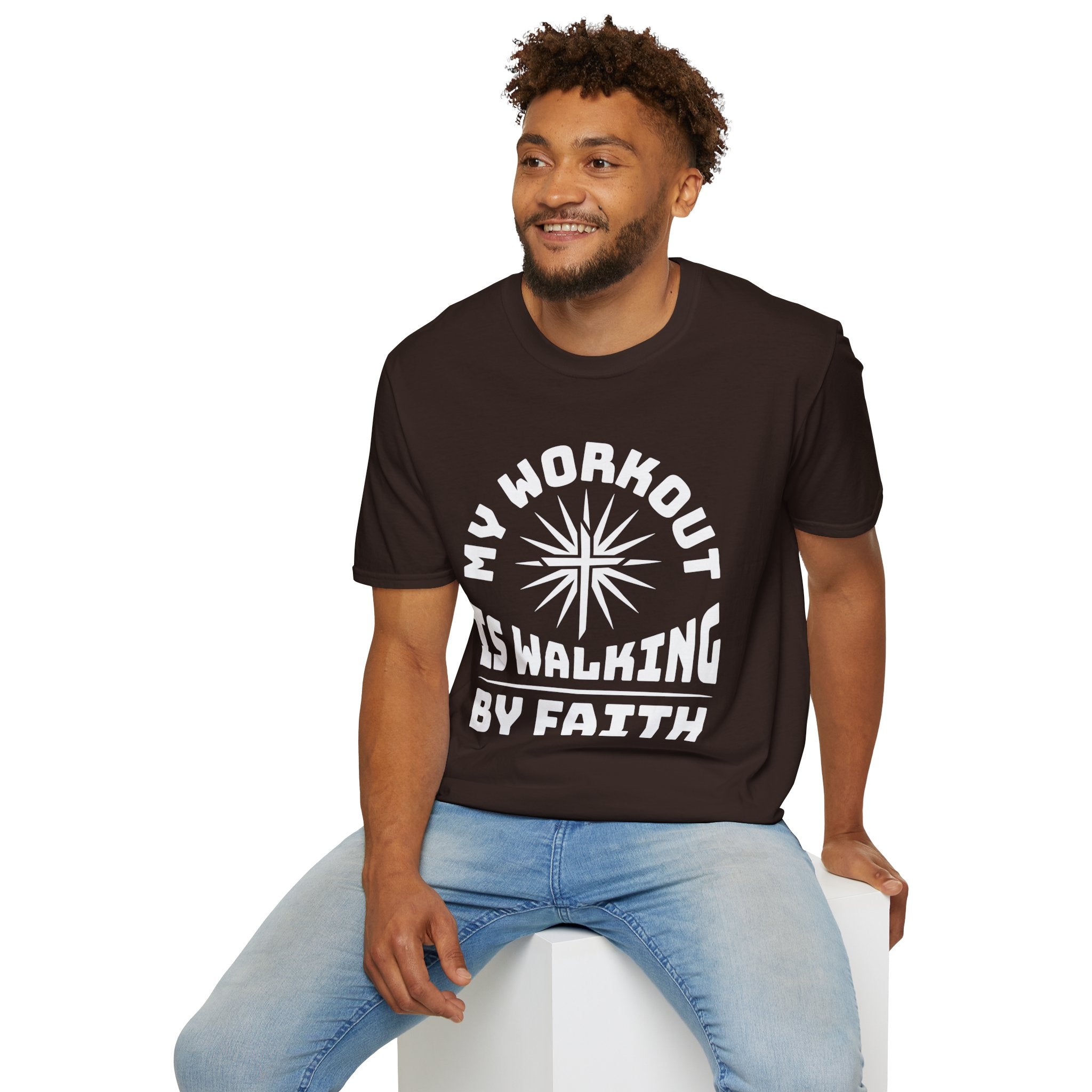 My Workout Is Walking By Faith-T-Shirt