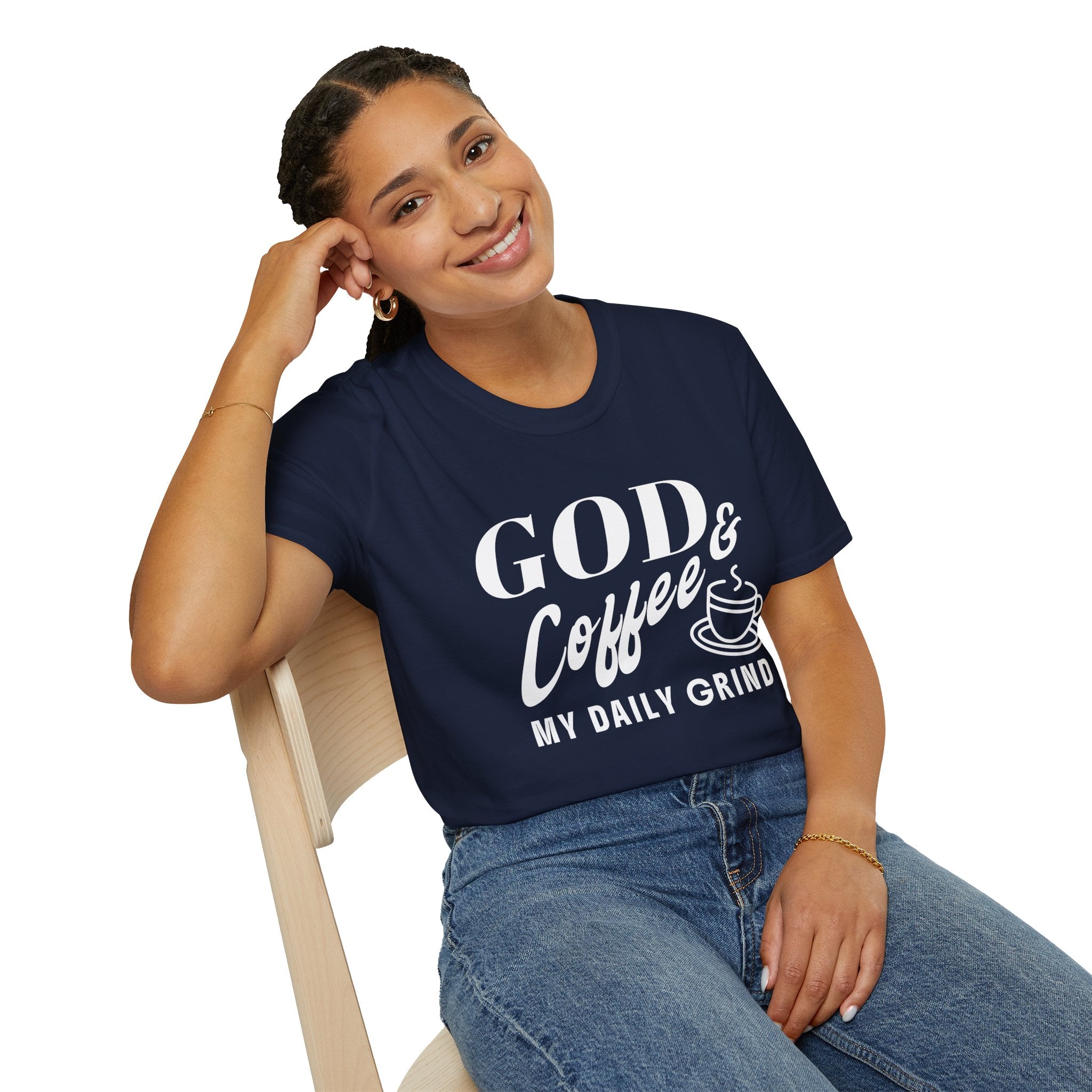 God & Coffee, My Daily Grind-T-Shirt