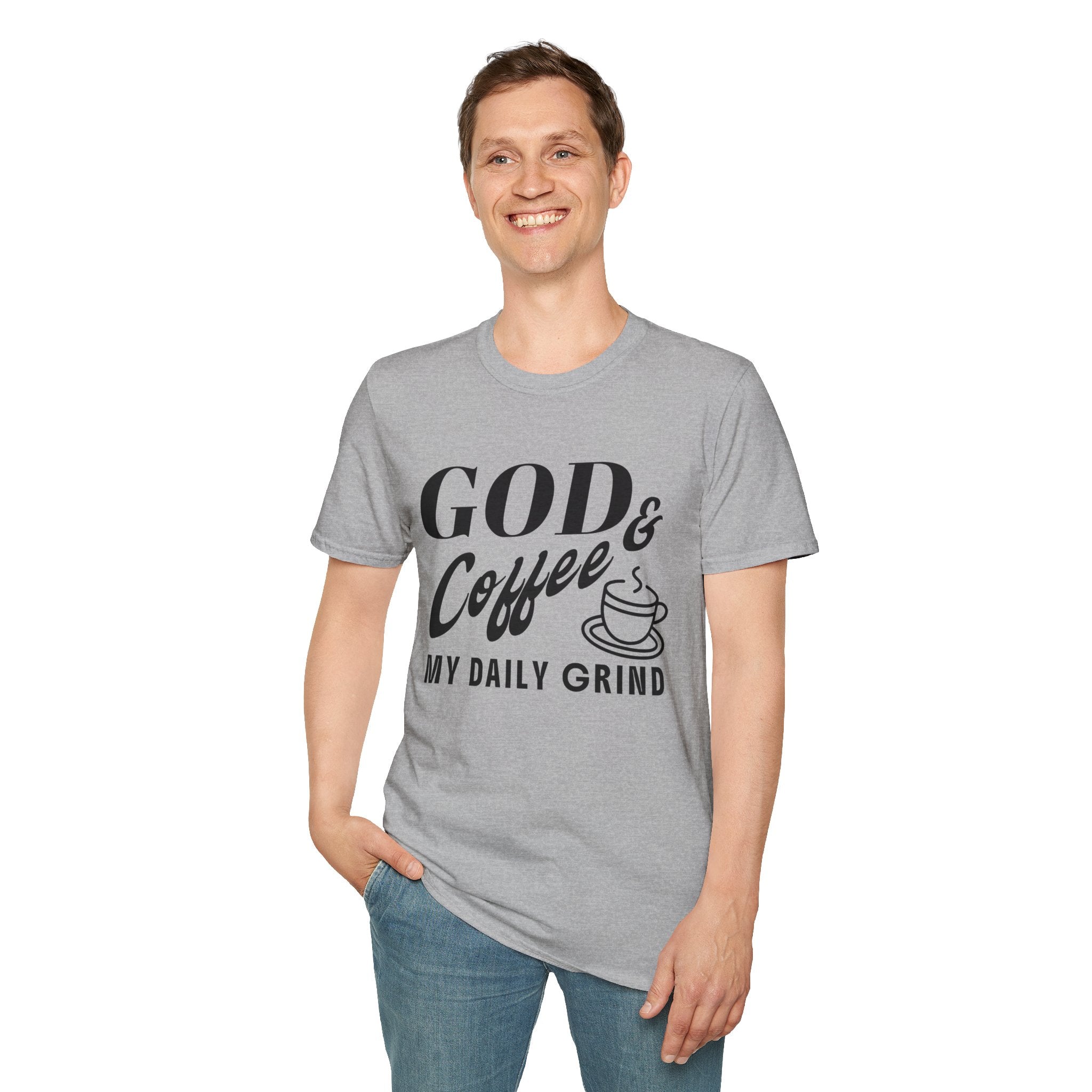 God & Coffee, My Daily Grind-T-Shirt