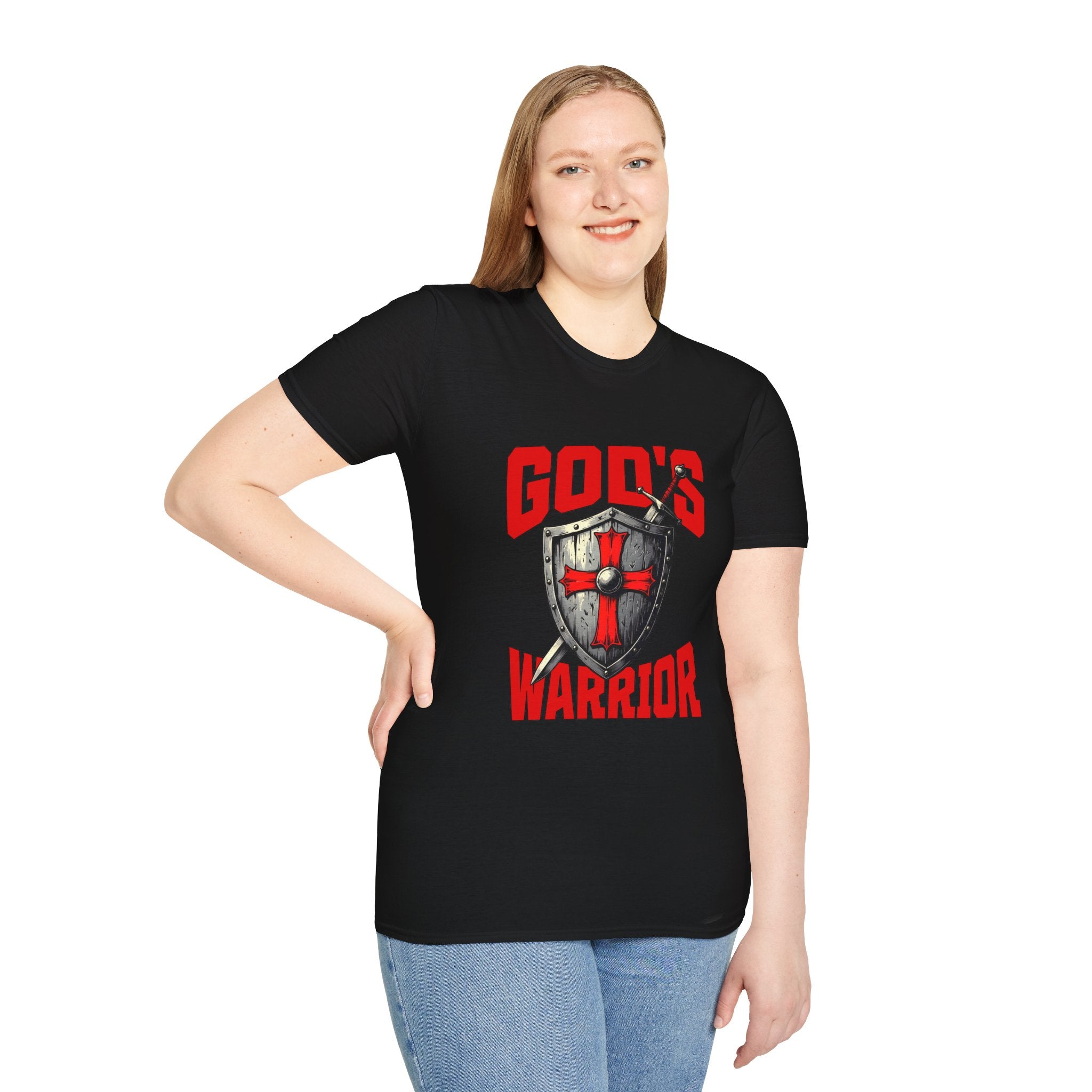 Copy of Gods Warrior Red Text-T-Shirt