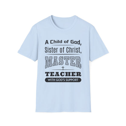 Light blue t-shirt with motivational text on a white background