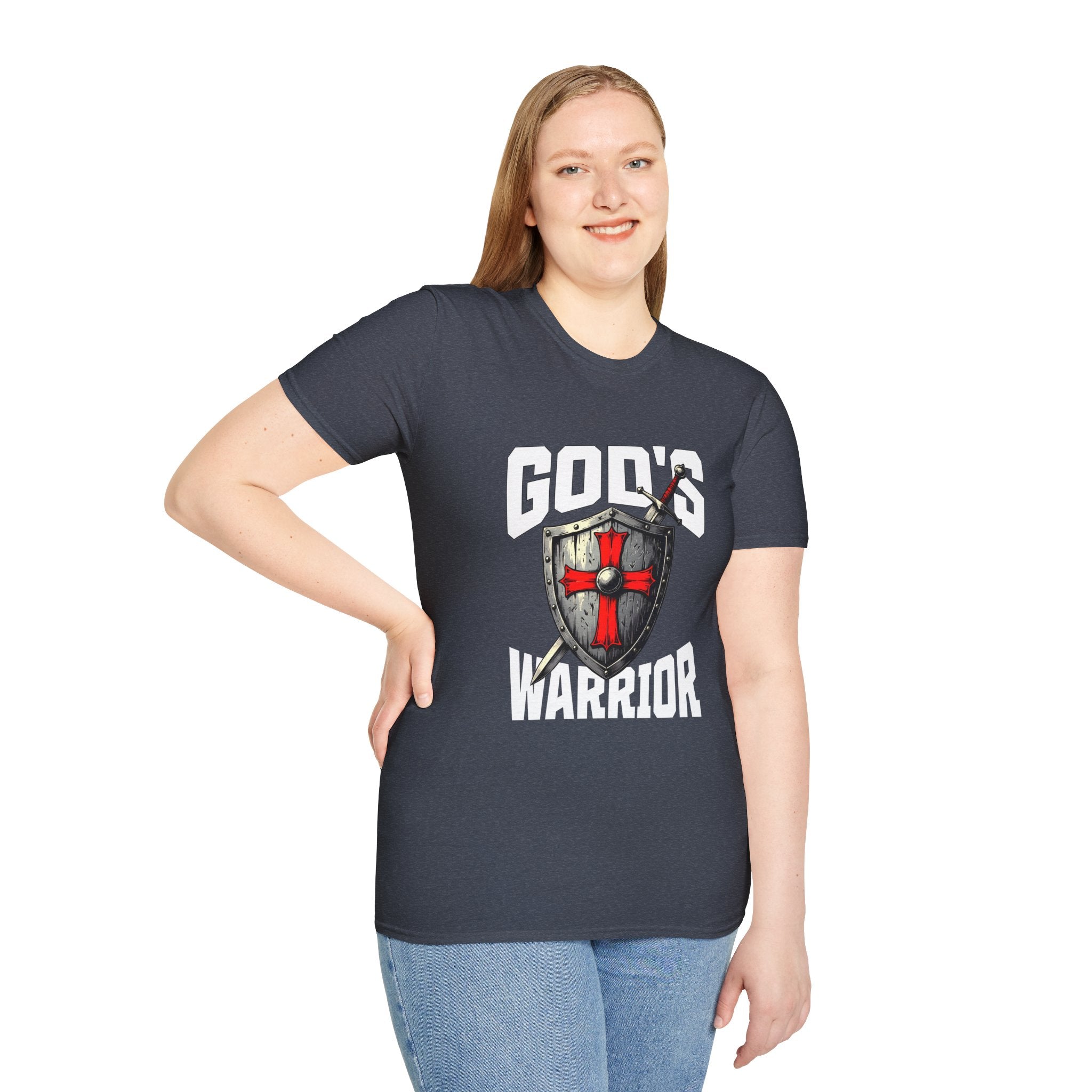 Copy of Copy of Gods Warrior White Text-T-Shirt